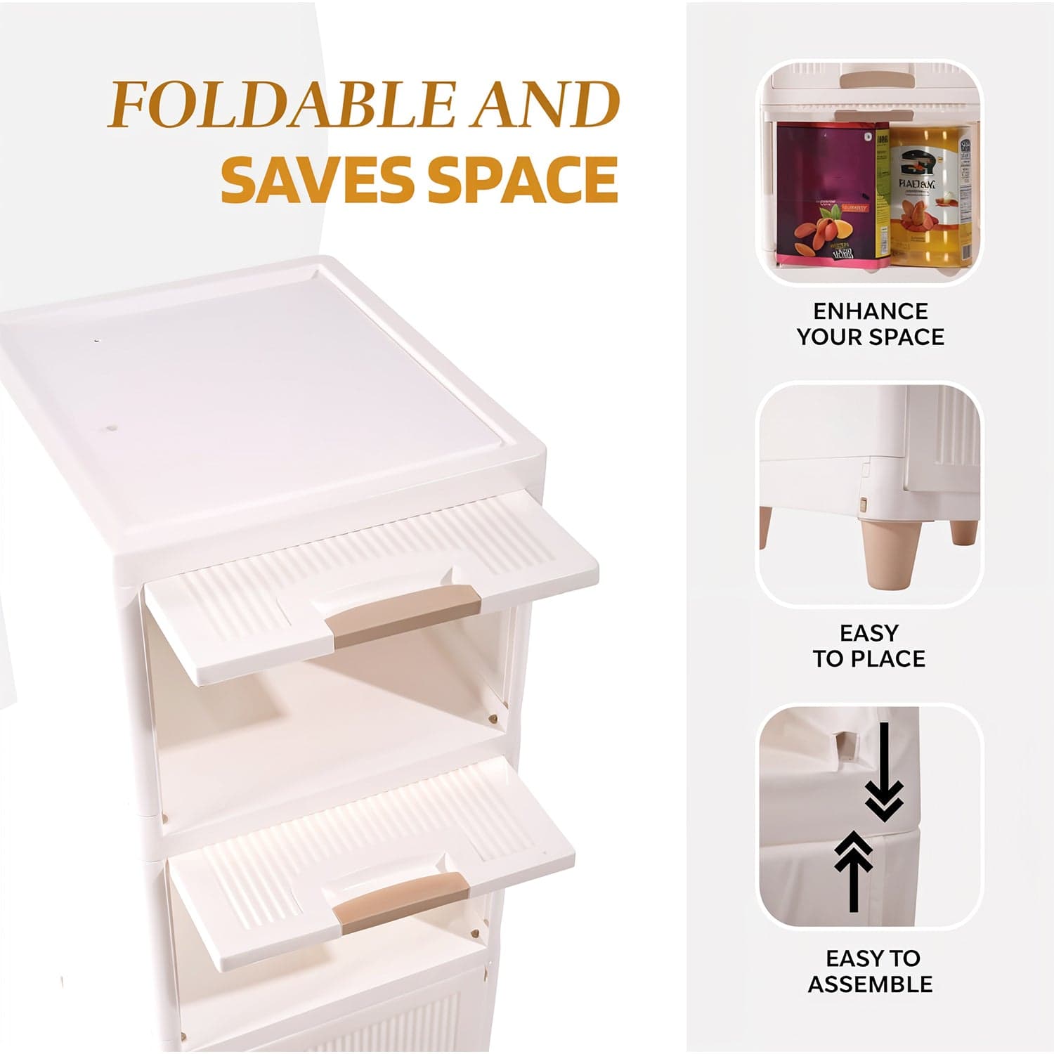 5L Plastic Storage Drawer Cabinet thumbnail 4
