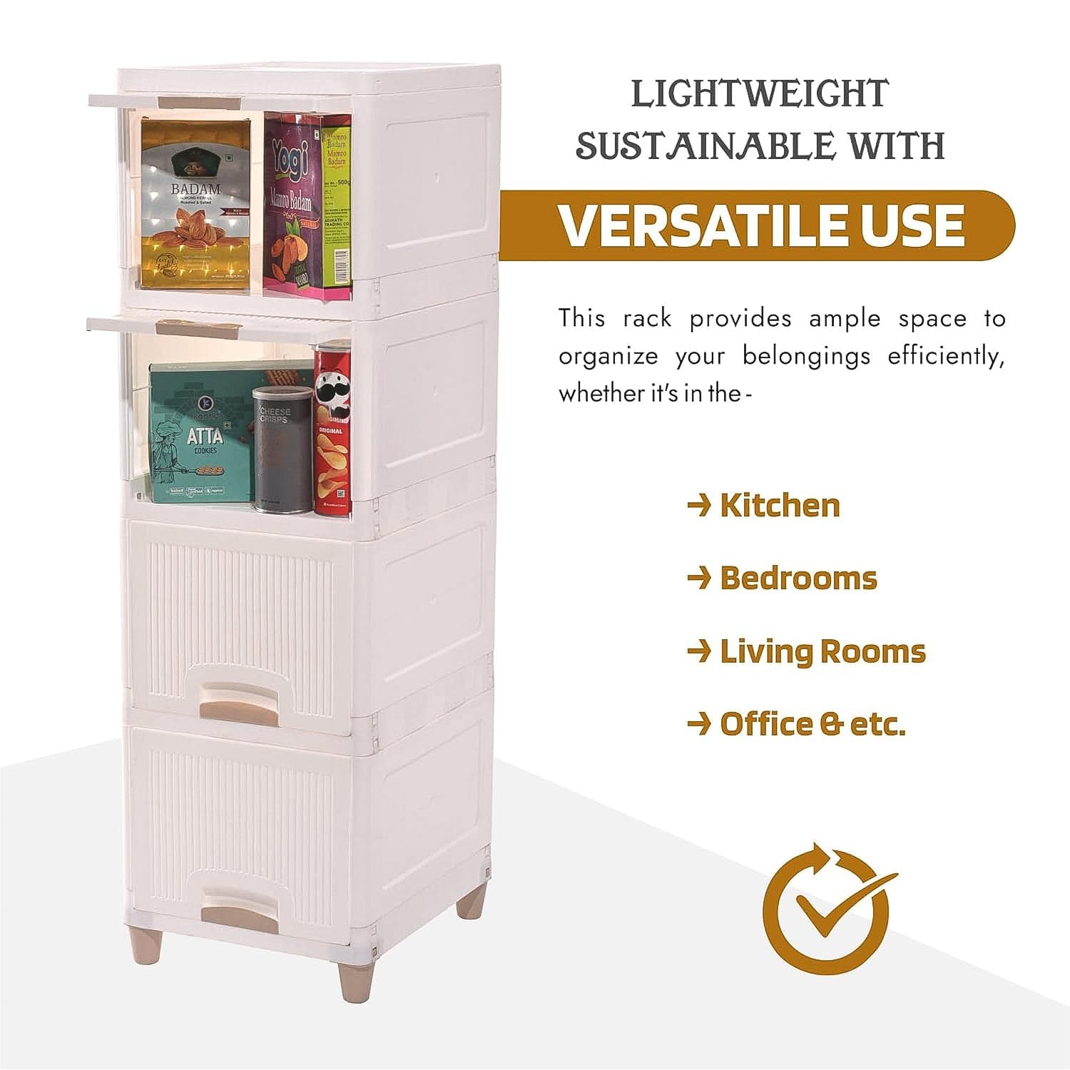 5L Plastic Storage Drawer Cabinet thumbnail 6