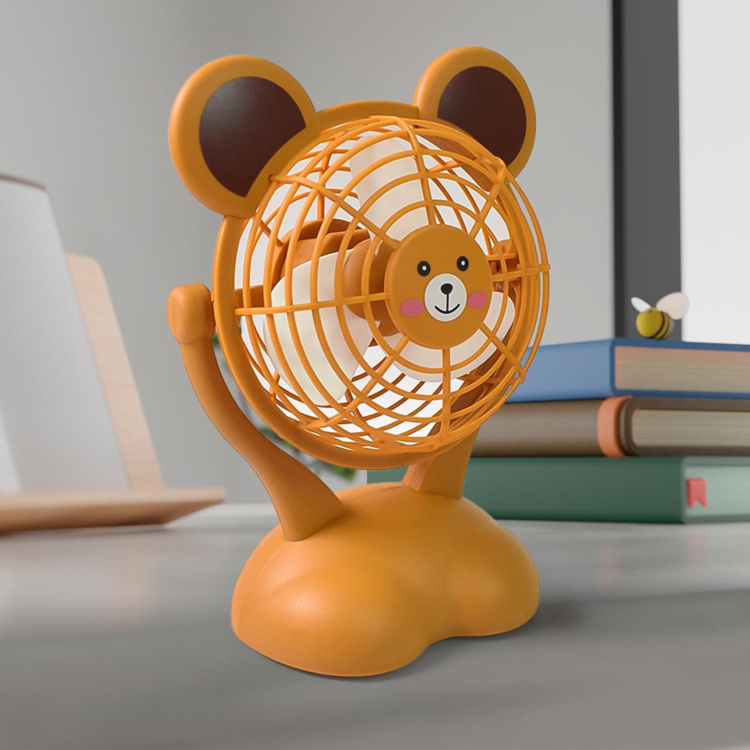 Cartoon Shape Mini Fan USB Powered & Battery Operated (Battery Not Include / 1 Pc) thumbnail 1