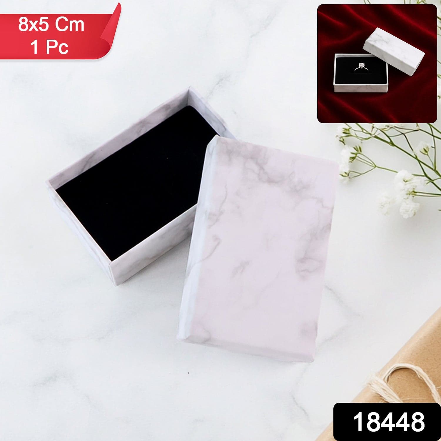 Marble Finish Empty Gift Box 8X5 Cm 1 Pc thumbnail 2