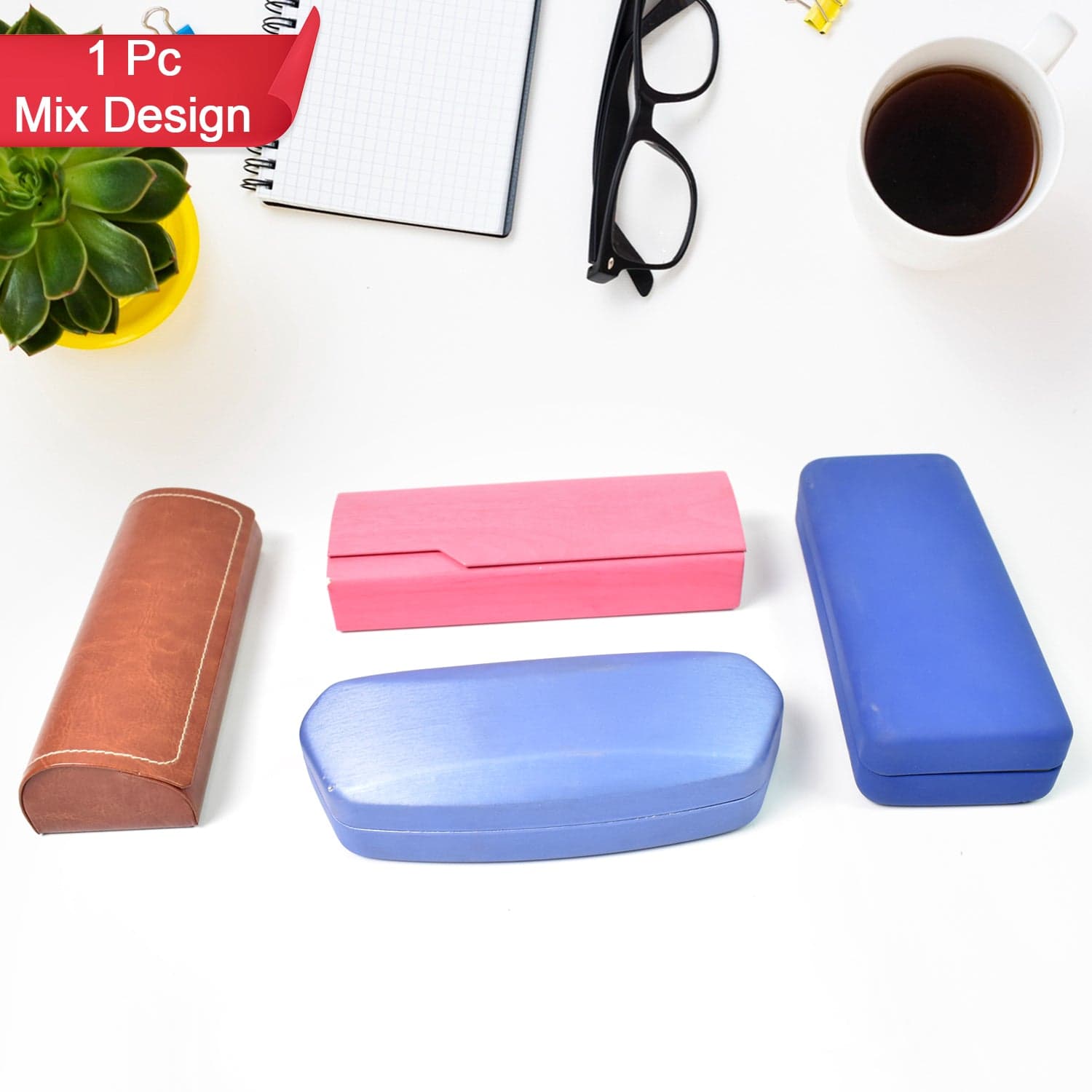 Glasses Case Eyeglasses Holder Storage Box (1 Pc / Mix color & Design) thumbnail 1