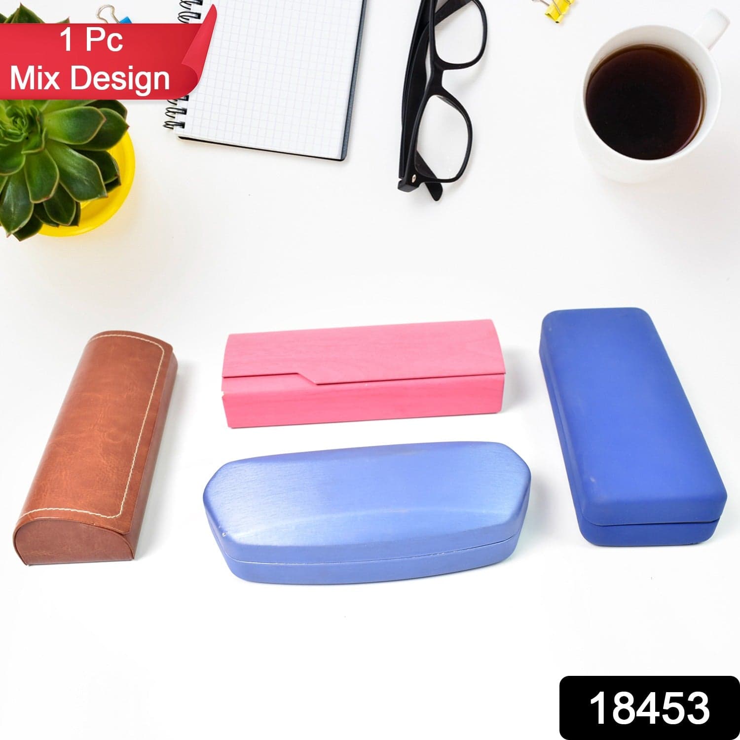 Glasses Case Eyeglasses Holder Storage Box (1 Pc / Mix color & Design) thumbnail 2