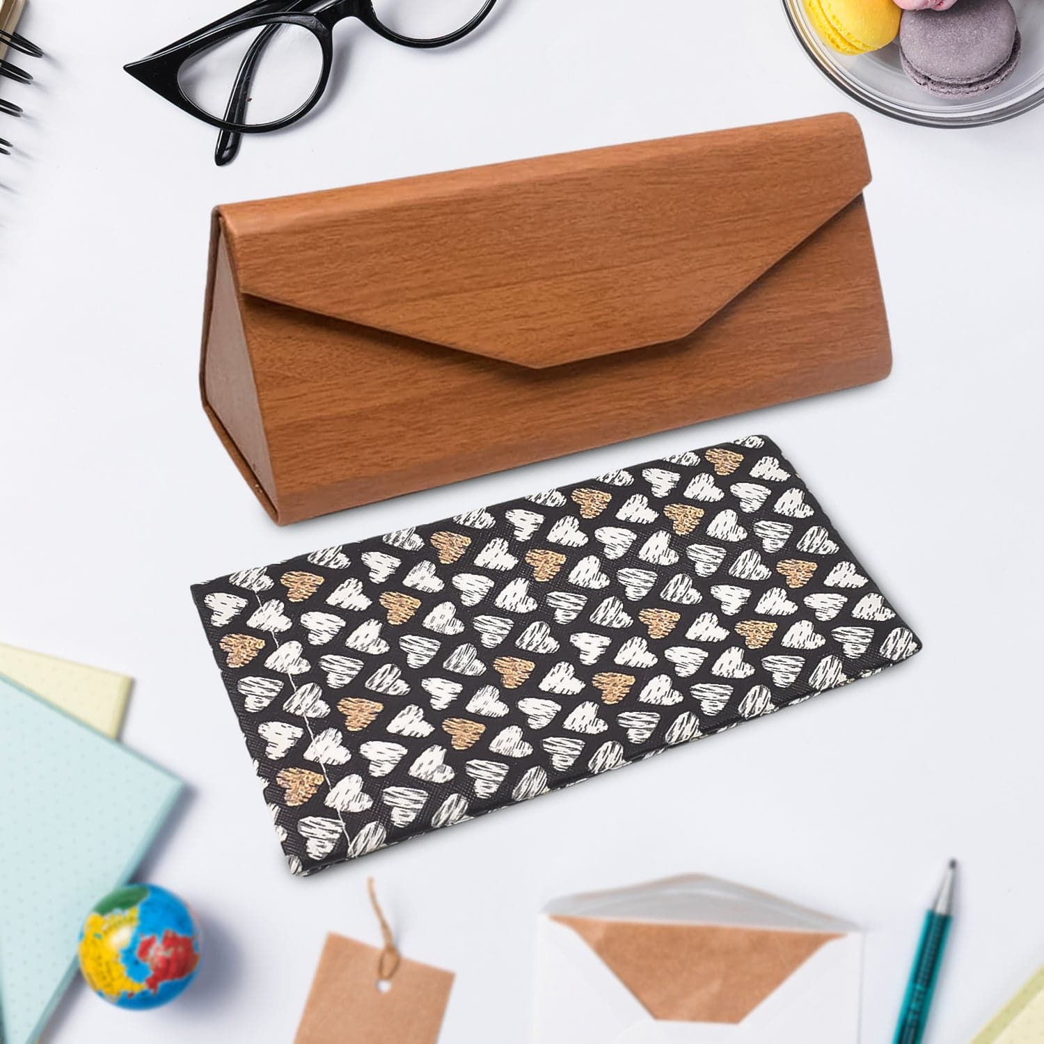 Decorative Glasses Case Eyeglasses Holder Storage Box (1 Pc / Mix color & Design) thumbnail 7