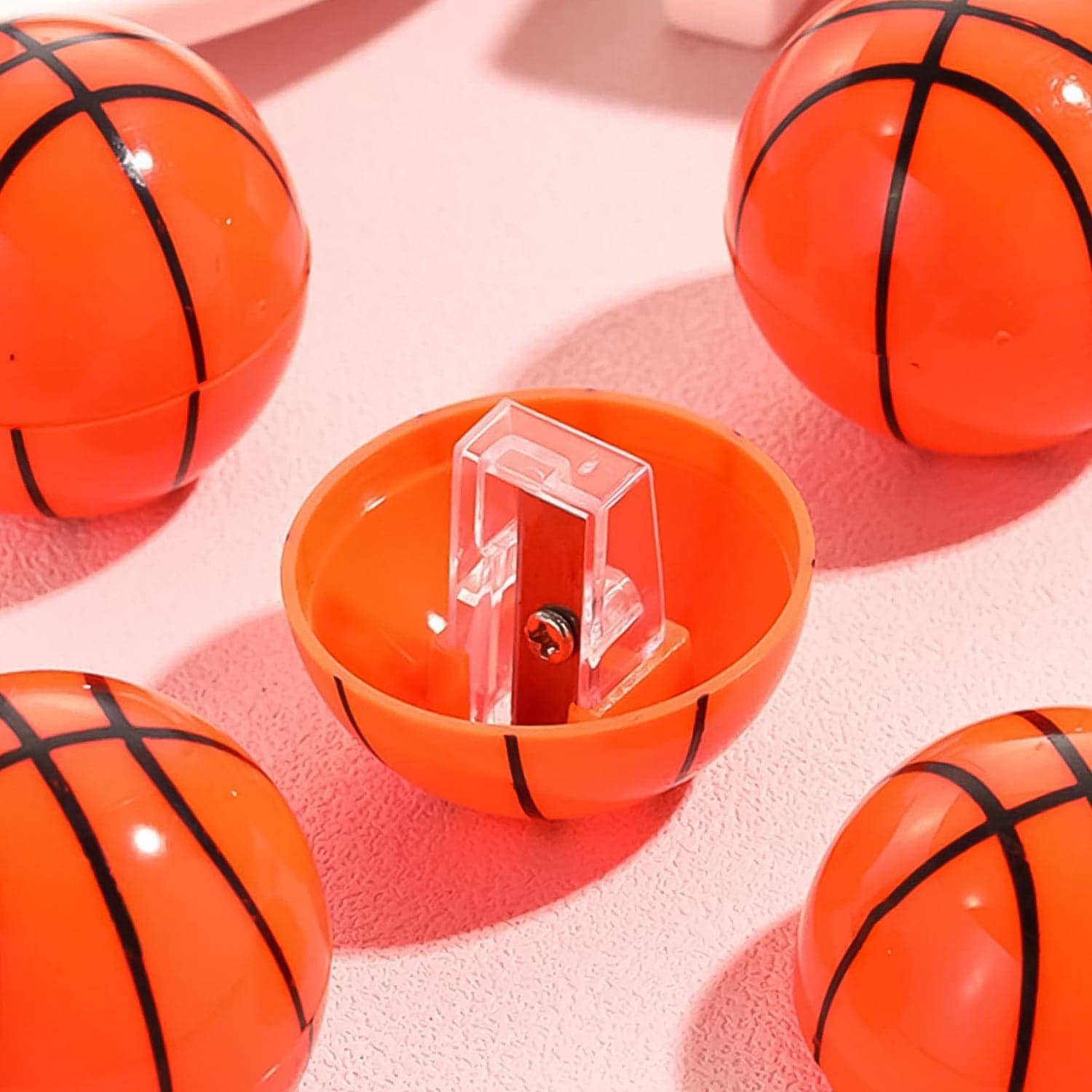 Round Basketball Shaped Pencil Sharpener (1 Pc) thumbnail 6