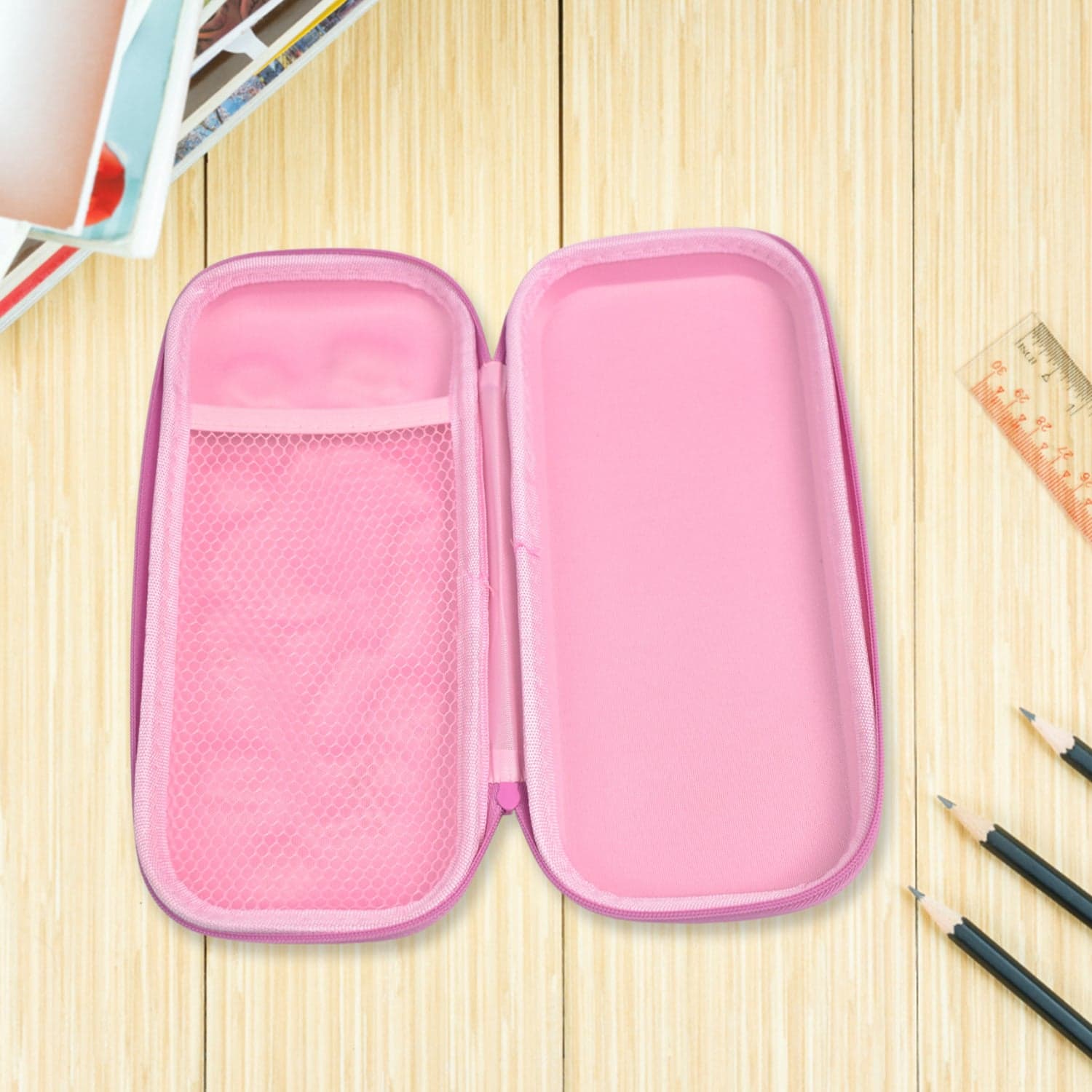 3D Cartoon Zipper Compass Box, Pencil Box (1 Pc / Mix Design) thumbnail 4