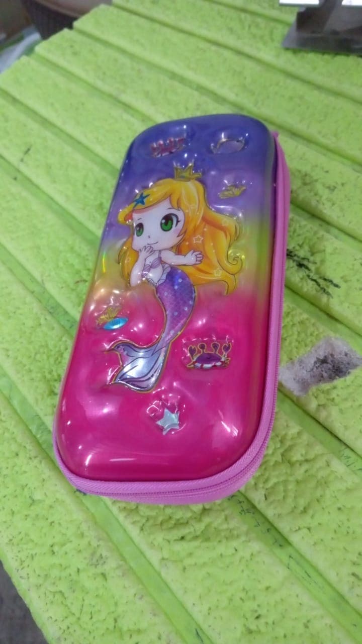 3D Cartoon Zipper Compass Box, Pencil Box (1 Pc / Mix Design) thumbnail 7