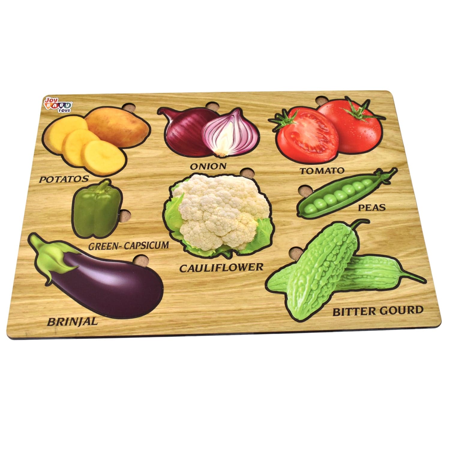 Wooden Vegetable Puzzle Learning Educational Board (1 Set / 28—20 Cm) thumbnail 5