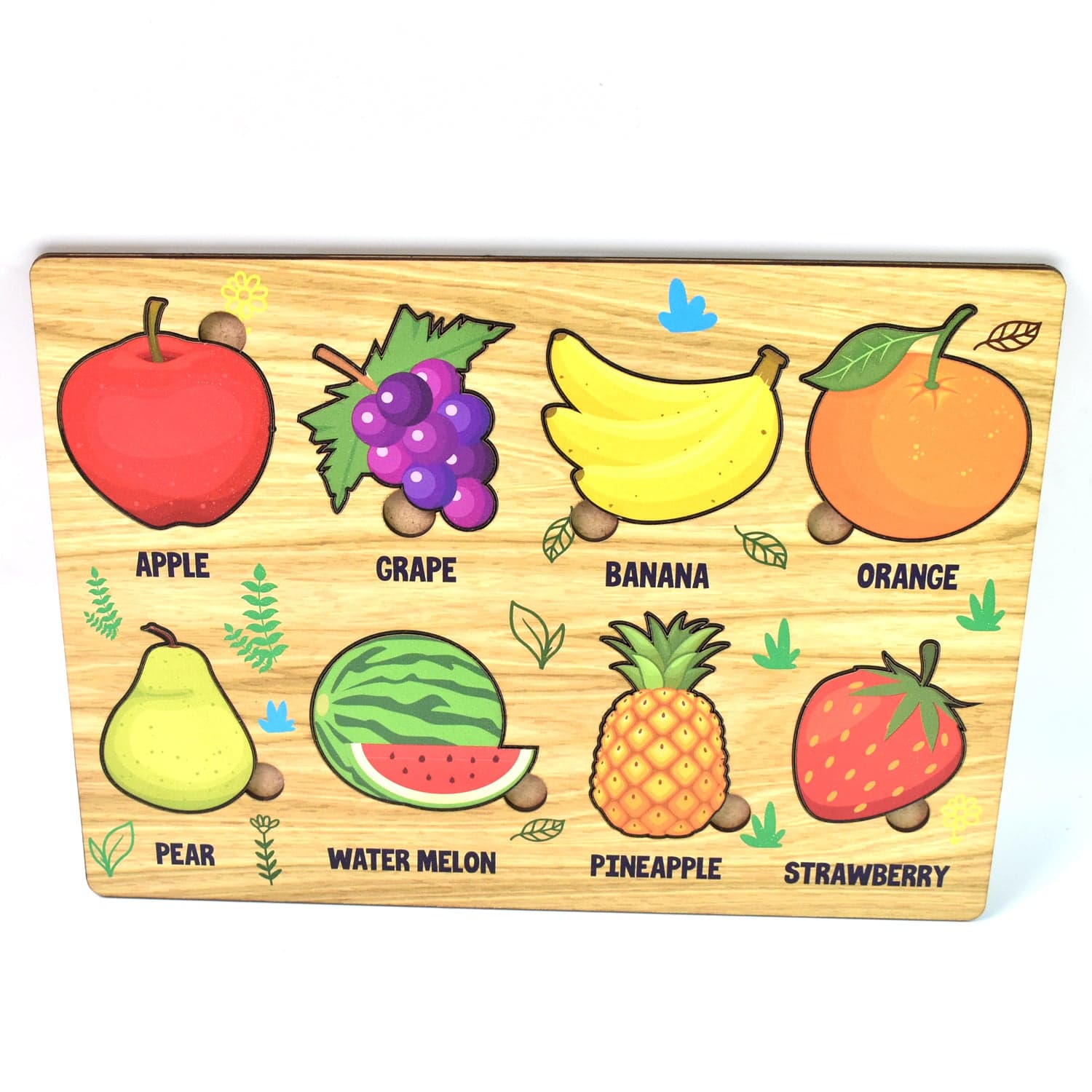 Wooden Fruits Puzzle Learning Educational Board (1 Set / 28—20 Cm) thumbnail 5