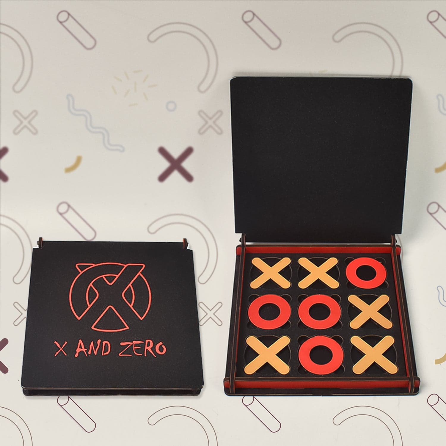 X & Zero Wooden Board Game (1 Set) thumbnail 1