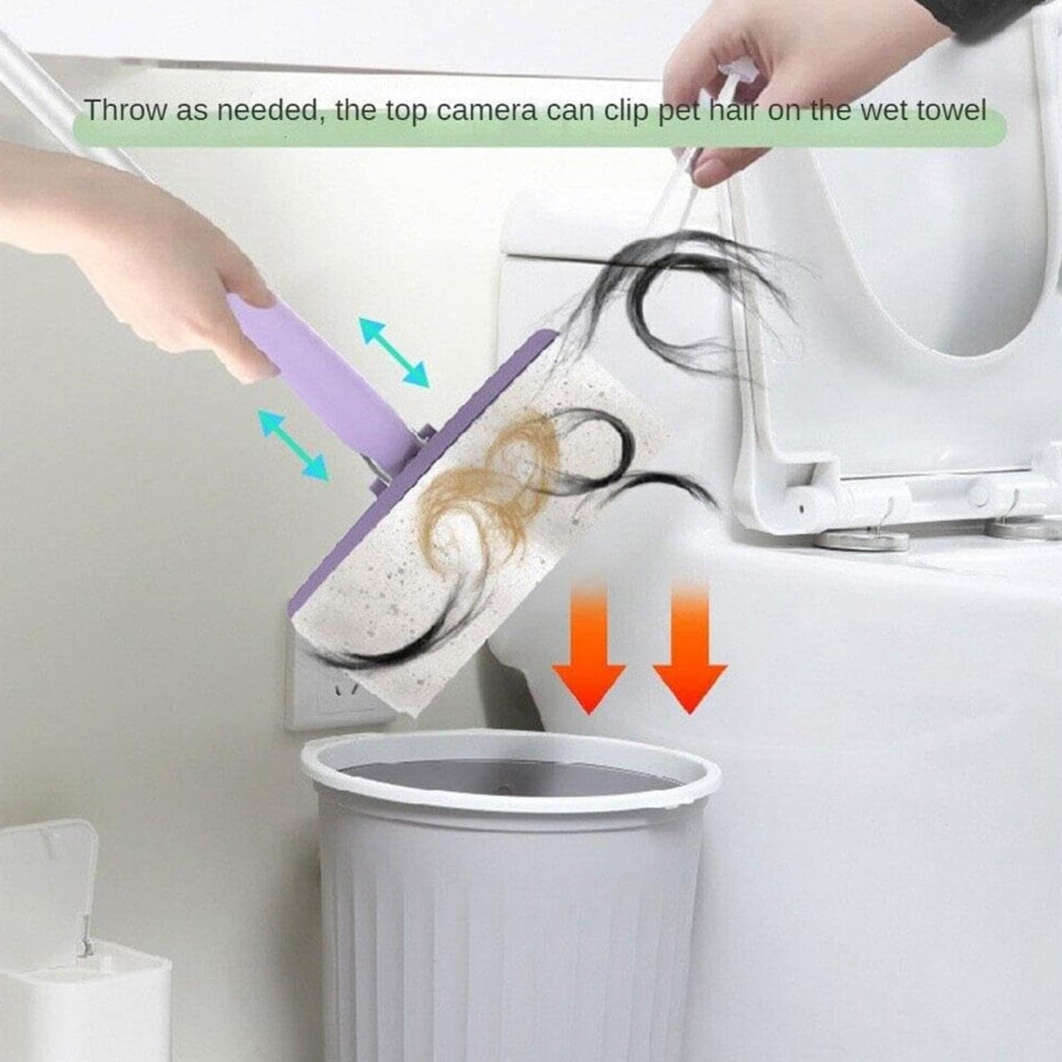 Automatic Cloth Changing Mini Mop with Push Pull Cloth Changing Handle (1 Pc) thumbnail 4