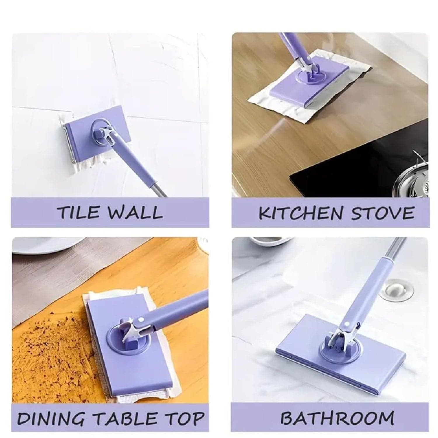 Automatic Cloth Changing Mini Mop with Push Pull Cloth Changing Handle (1 Pc) thumbnail 8
