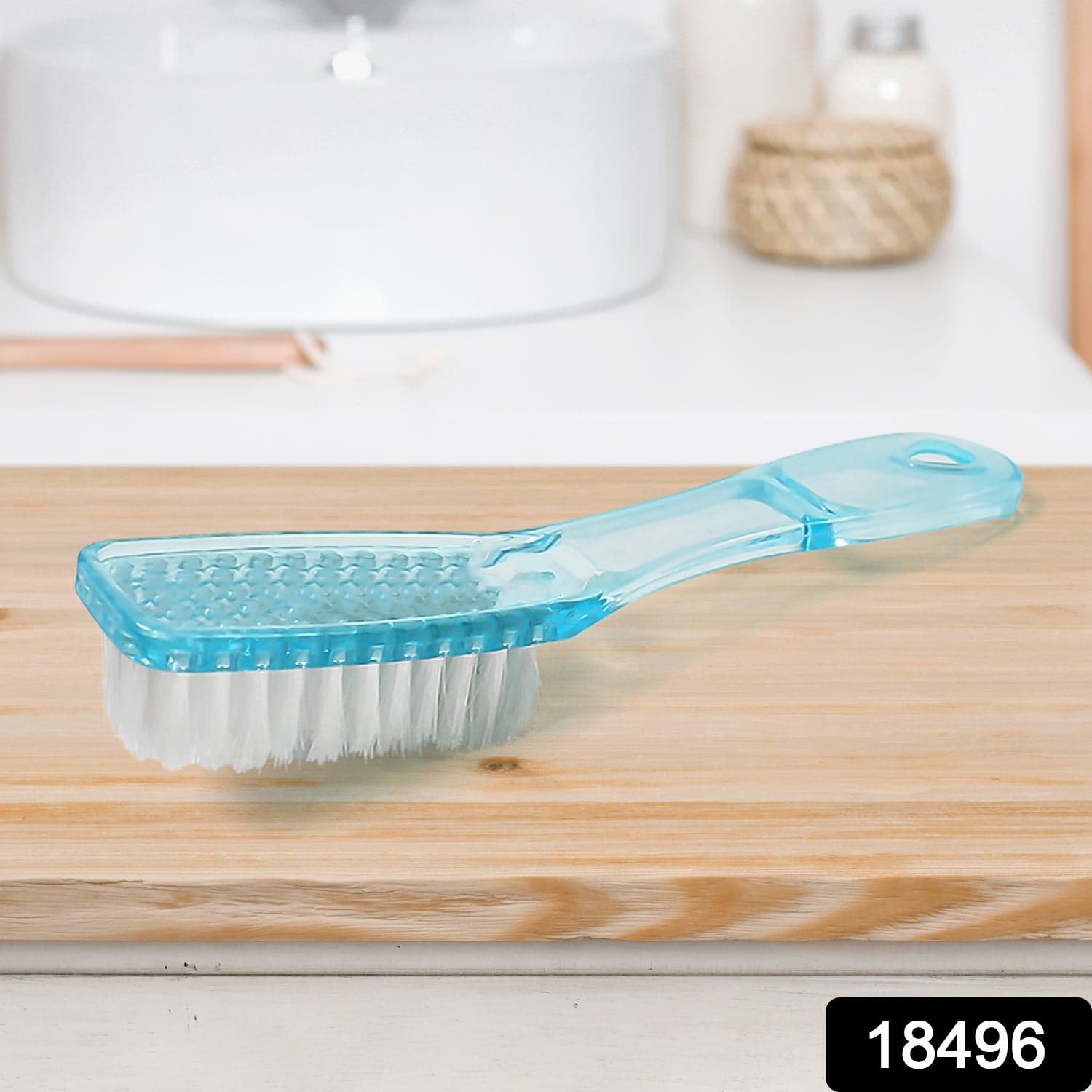 Plastic Handle Shoes Clothes Scrubbing Brush (1 Pc / Mix Color / 19 Cm) thumbnail 2