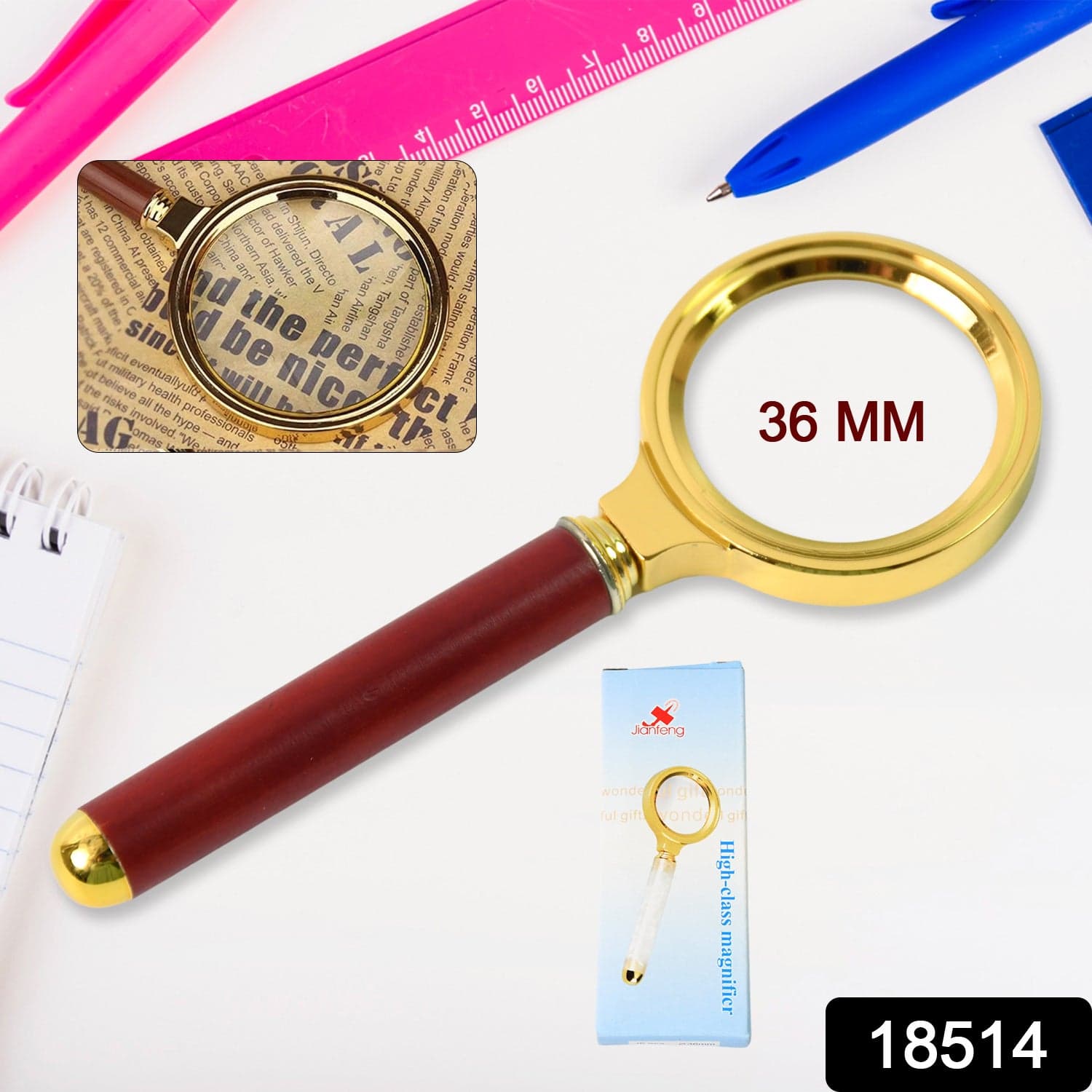 Magnifying Glass Handheld Magnifier (36 MM / 1 Pc) thumbnail 2