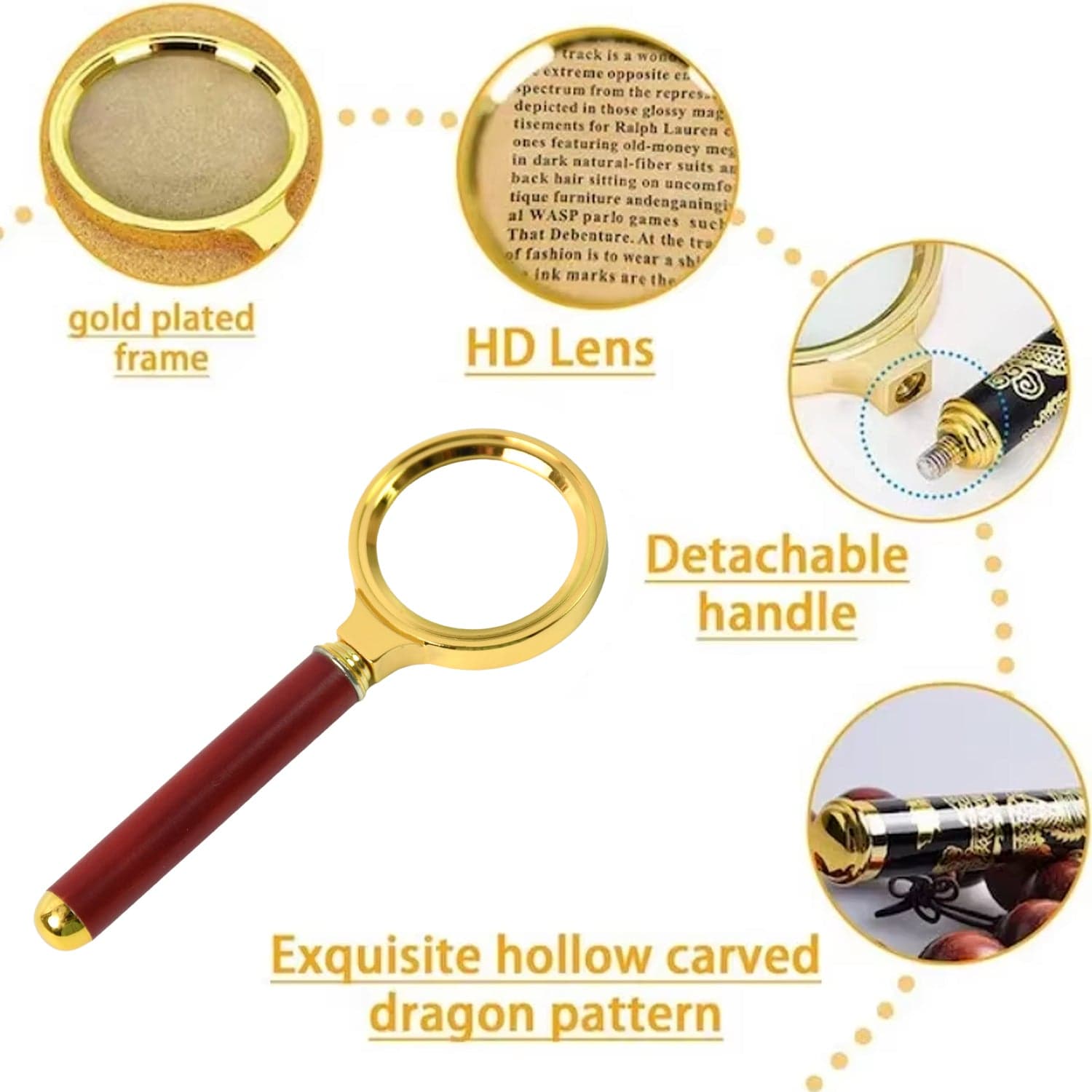 Magnifying Glass Handheld Magnifier (36 MM / 1 Pc) thumbnail 3