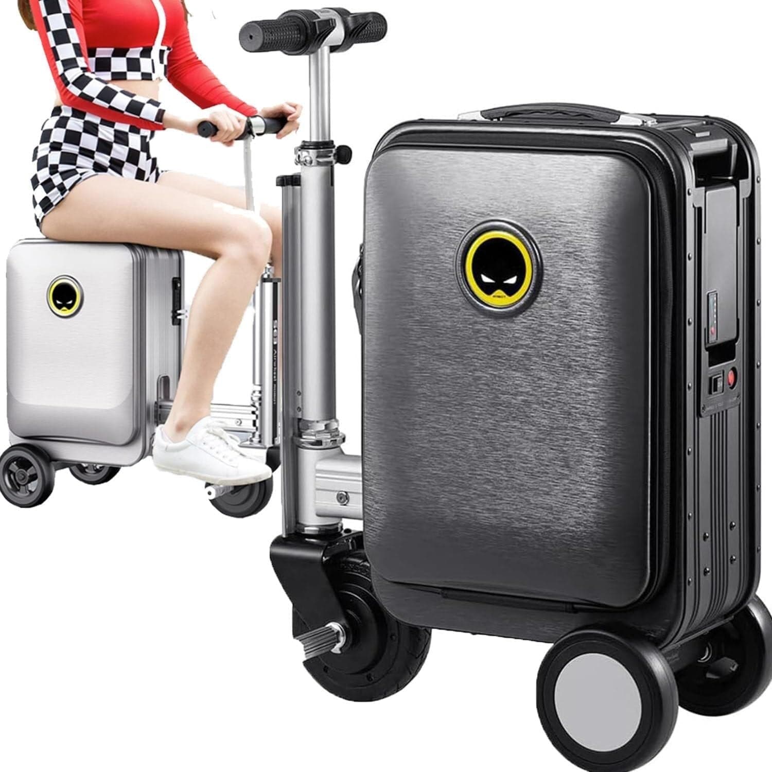 Electric suitcase smart driving luggage electric suitcase scooter with removable battery speed (1 Pc) thumbnail 3