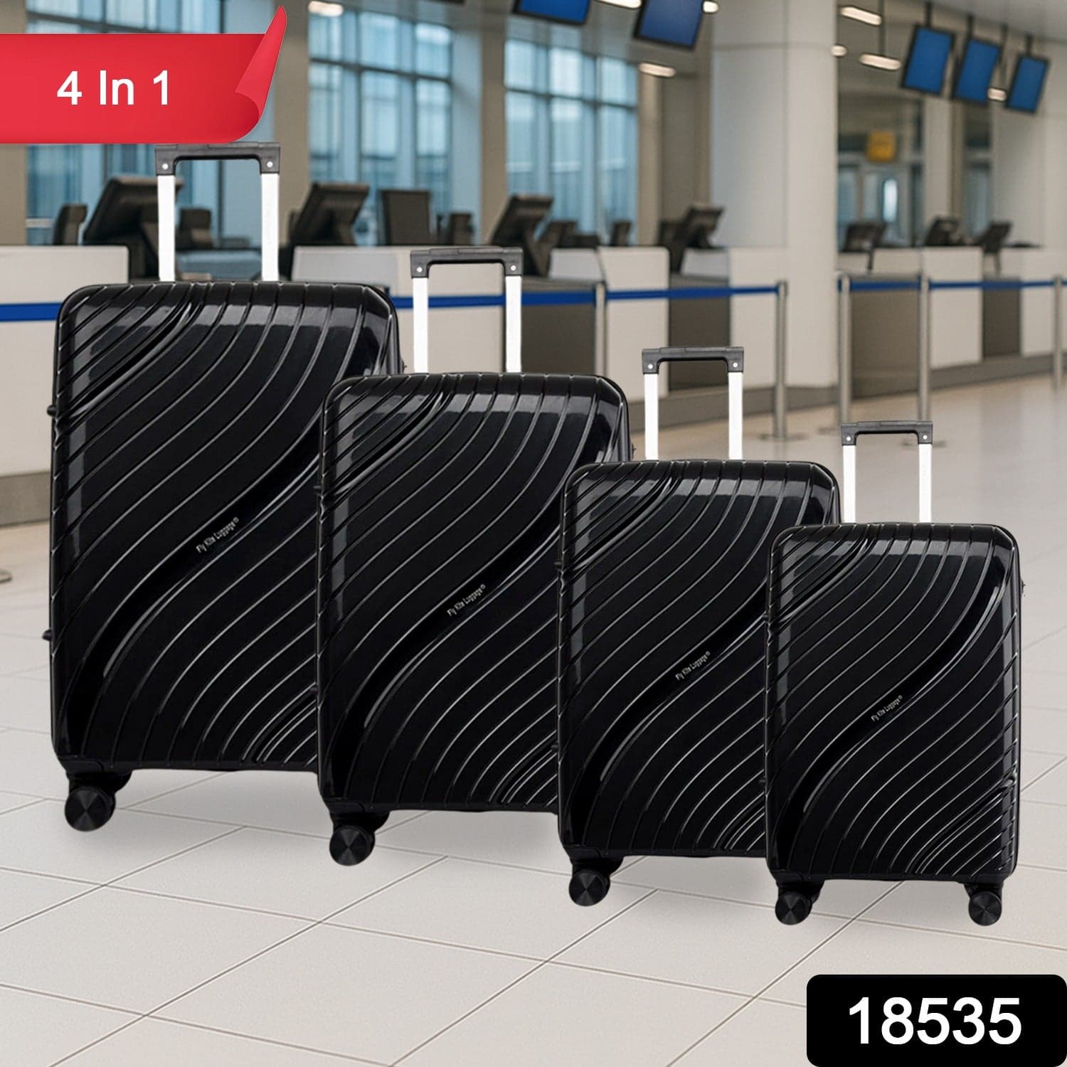 18535 3In1 Big Suitcases Luggage  N Wheels No1 thumbnail 1