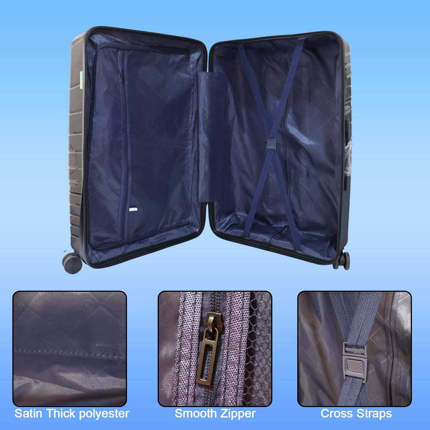 18535 3In1 Big Suitcases Luggage  N Wheels No1 thumbnail 5