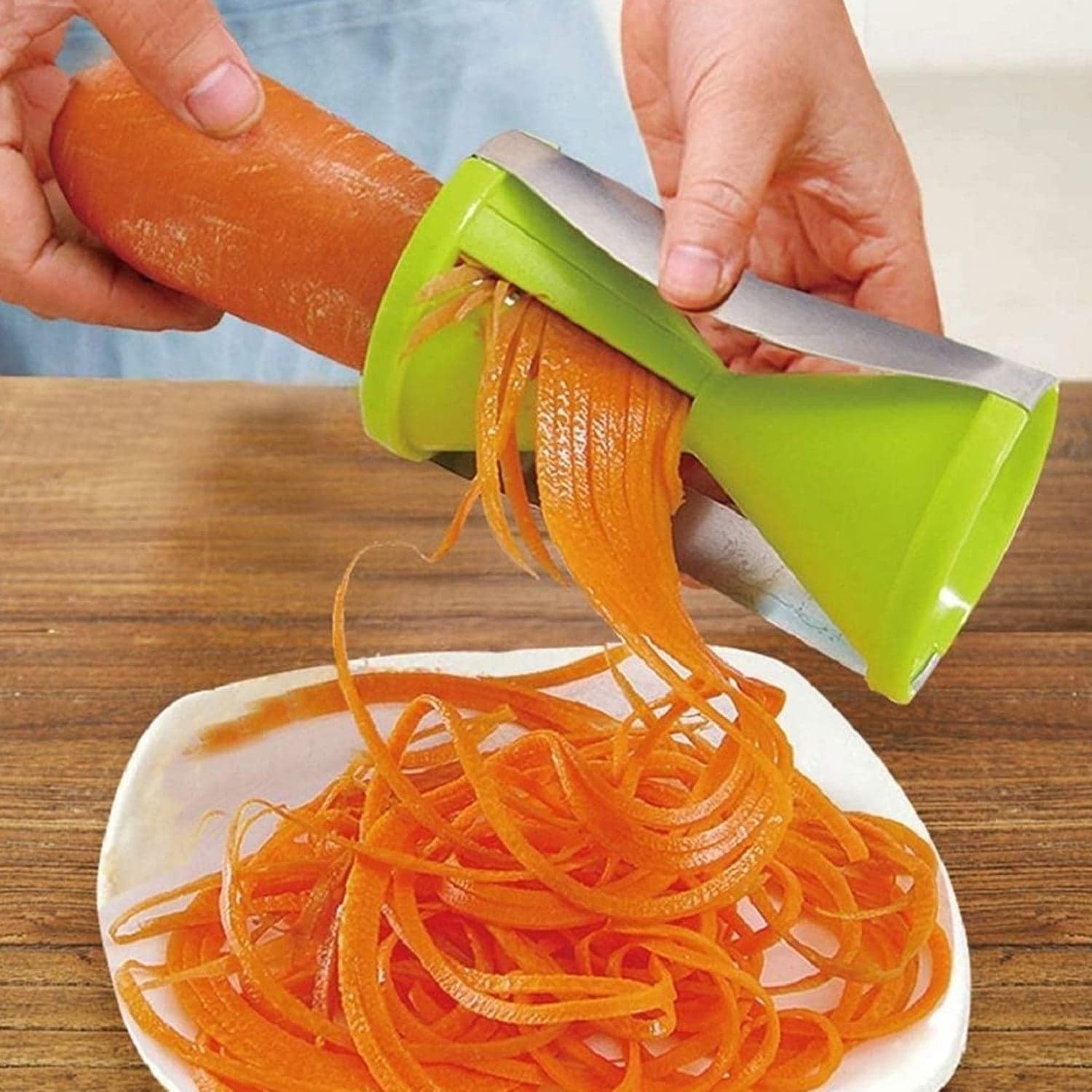 Portable Stainless Steel Handheld Spiralizer & Vegetable Slicer thumbnail 1