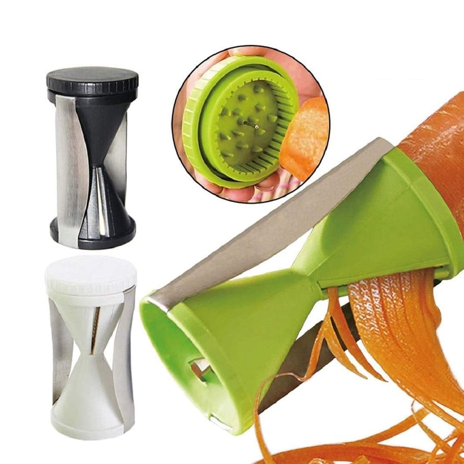 Portable Stainless Steel Handheld Spiralizer & Vegetable Slicer thumbnail 4