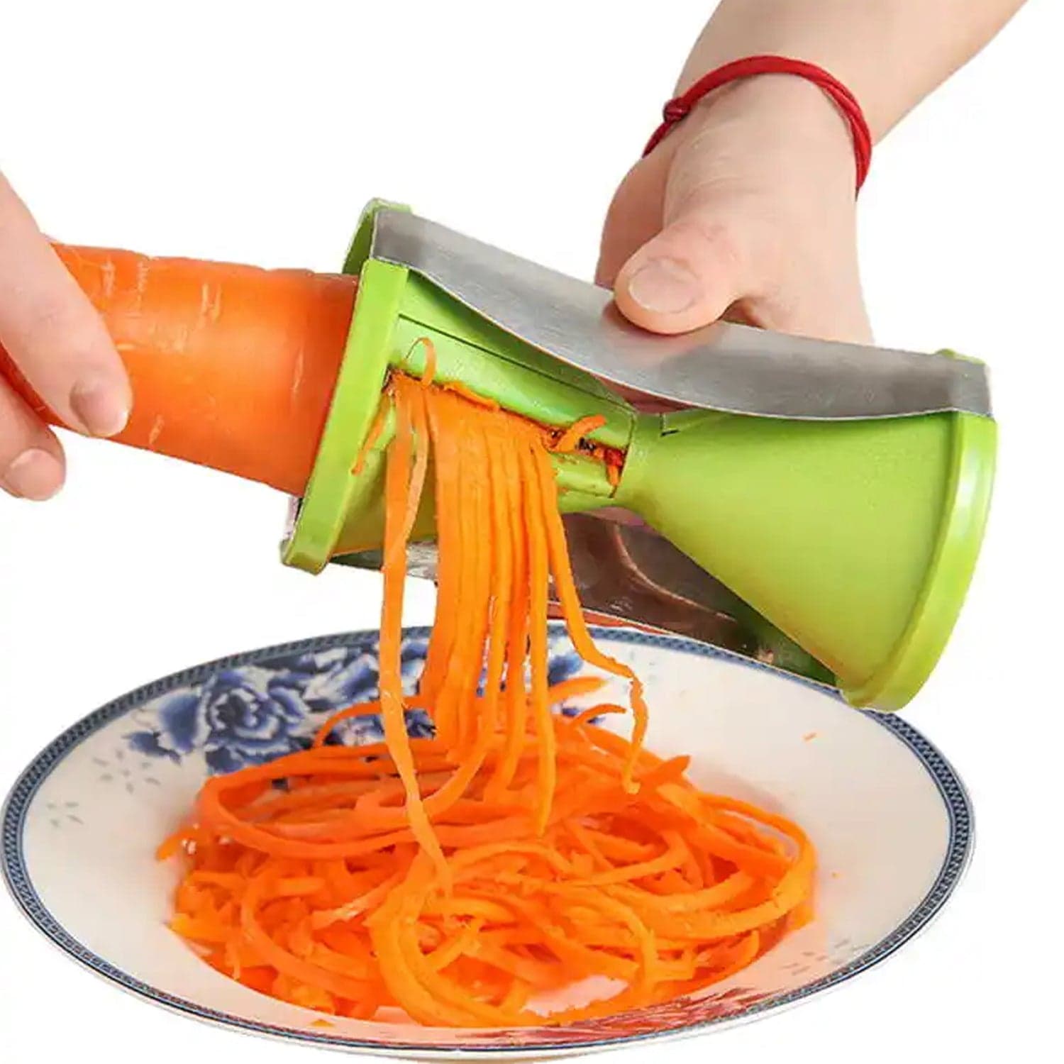 Portable Stainless Steel Handheld Spiralizer & Vegetable Slicer thumbnail 7