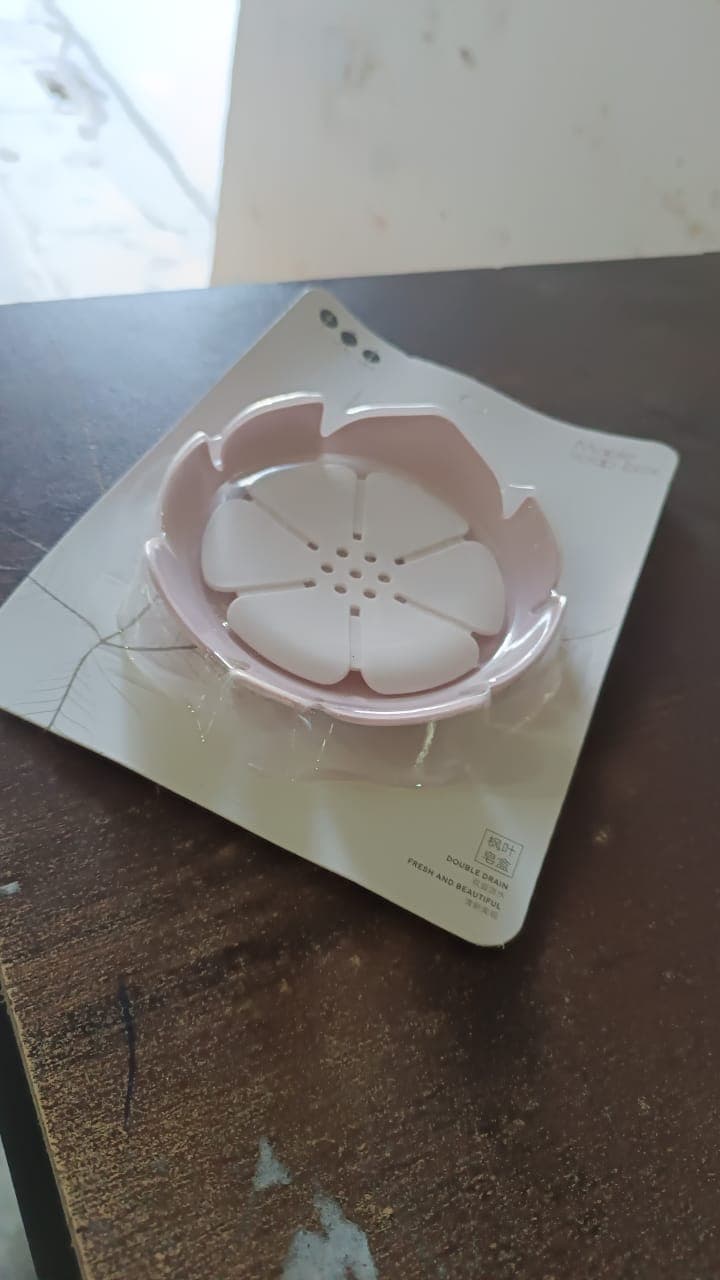 Plastic Flowers Soap Dish Bathroom Accessories Set Shower Gift ,Sabudani (1 Pc) thumbnail 7