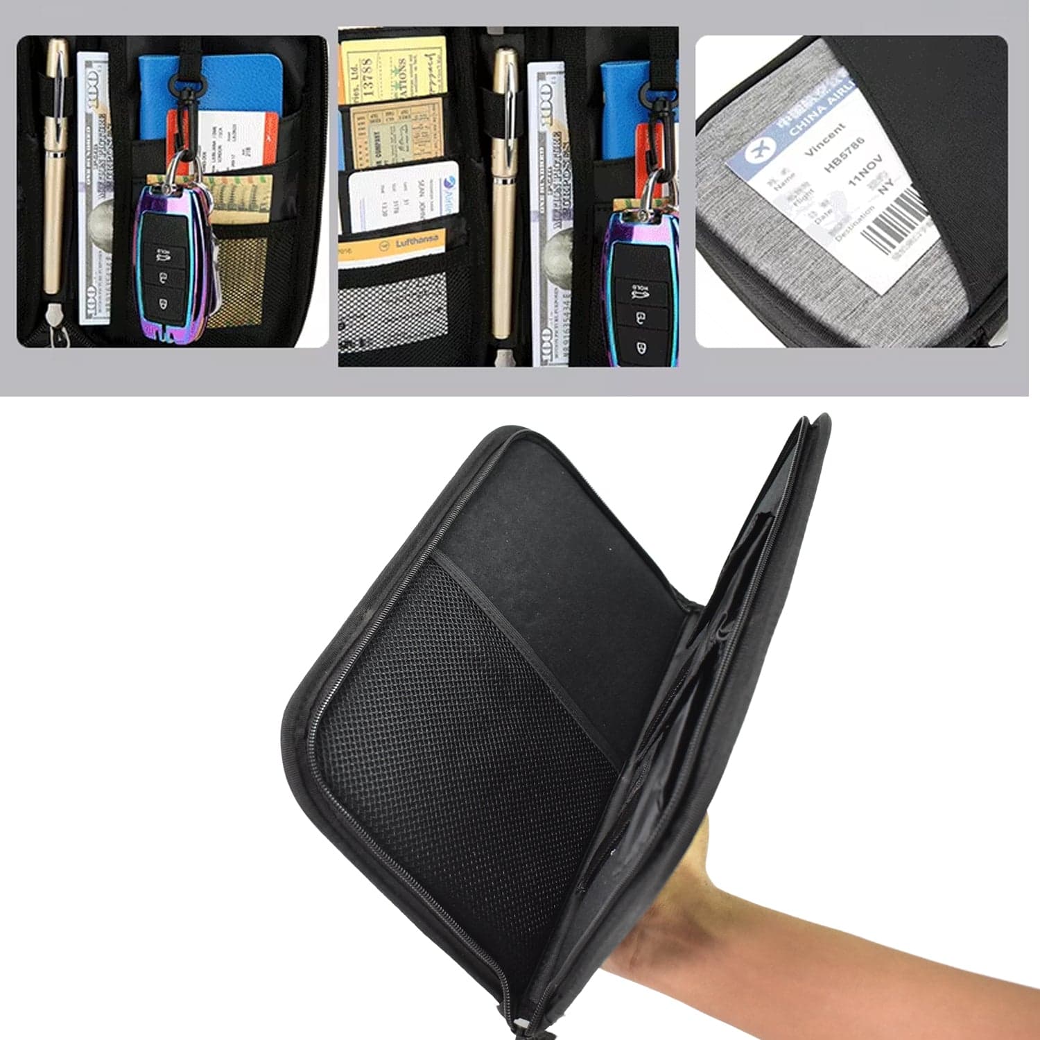 Document Zipper Pouch | Zipper Pouch Document Bag (1 Pc) thumbnail 3