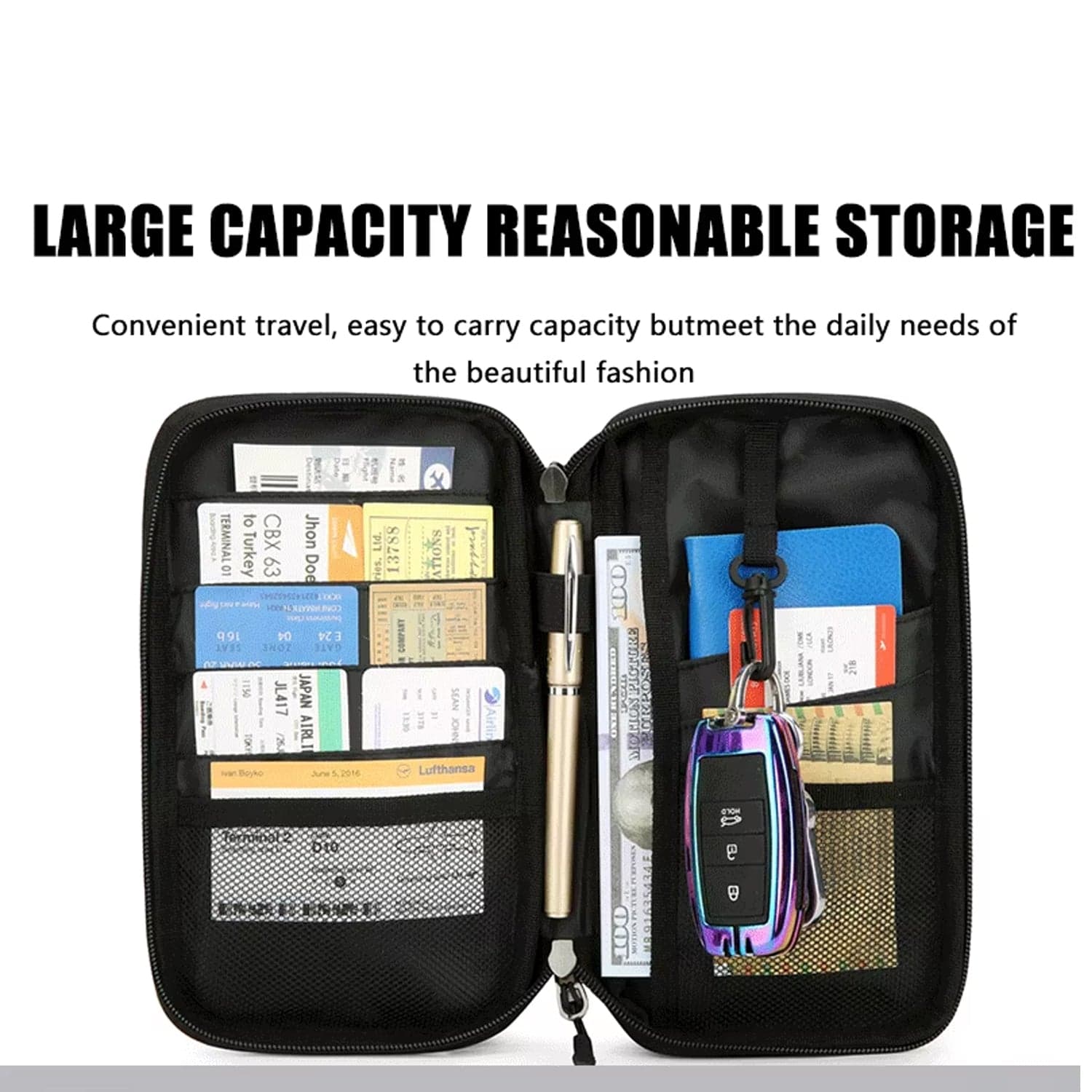 Document Zipper Pouch | Zipper Pouch Document Bag (1 Pc) thumbnail 6