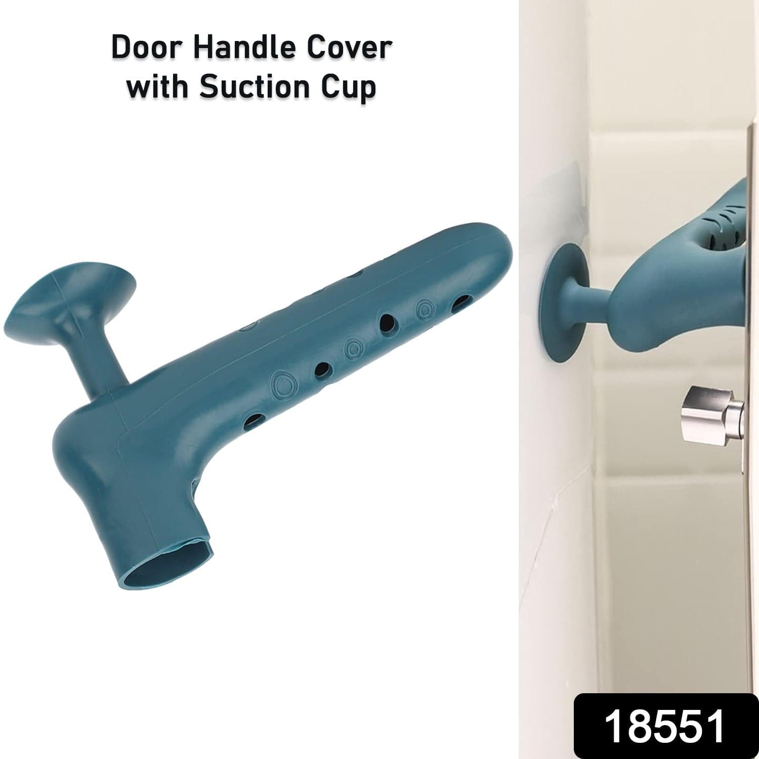 Silicone Door Handle Cover with Suction Cup (1 Pc / Mix Color) thumbnail 2