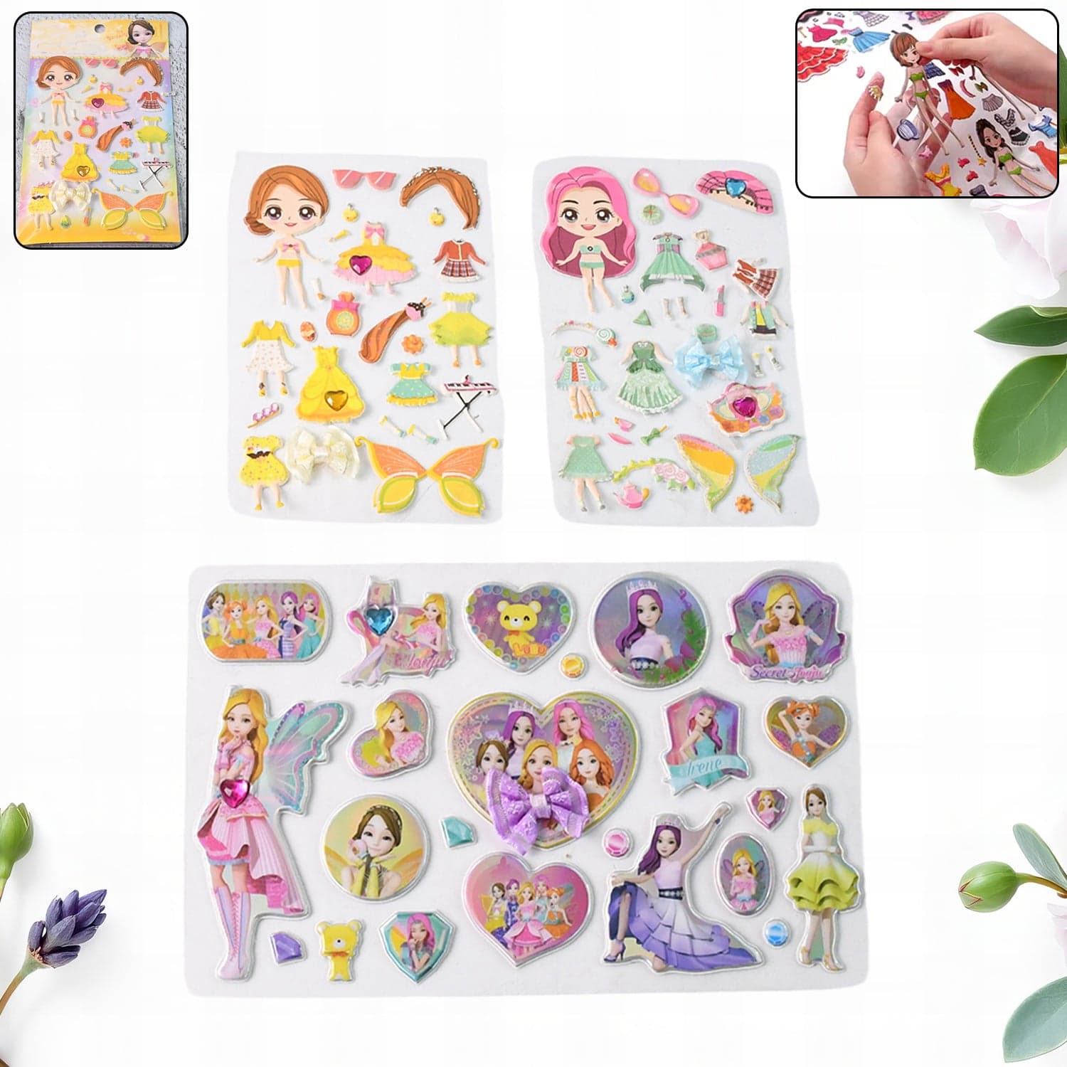 Multipurpose Adhesive 3D Stickers (1 Sheet / Mix Design) thumbnail 8