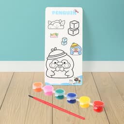 Kids Art Painting Kit Water Color, Cartoon Printed Board & Brush (9 Pcs Set)
