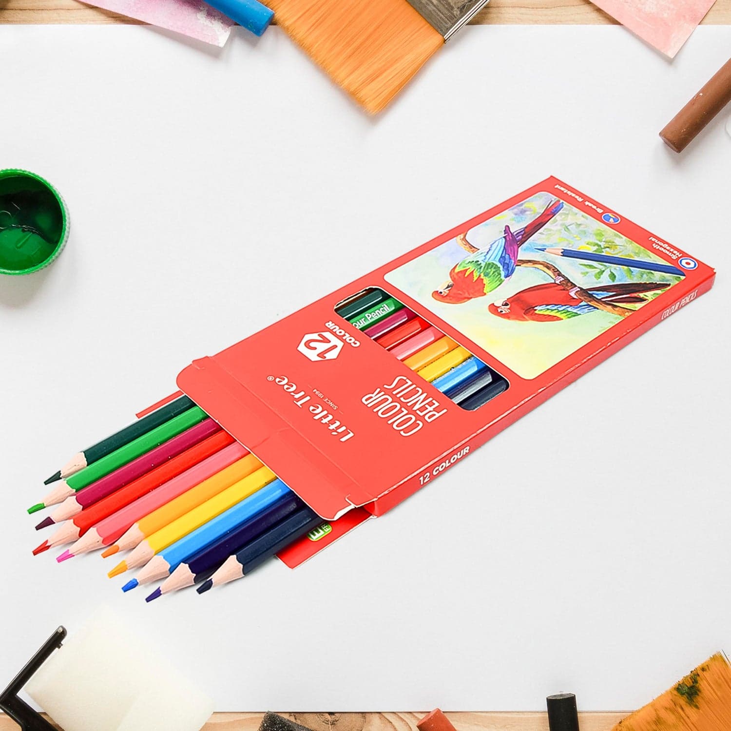 Art Drawing Wooden Pencils Color (12 Pcs Set) thumbnail 1