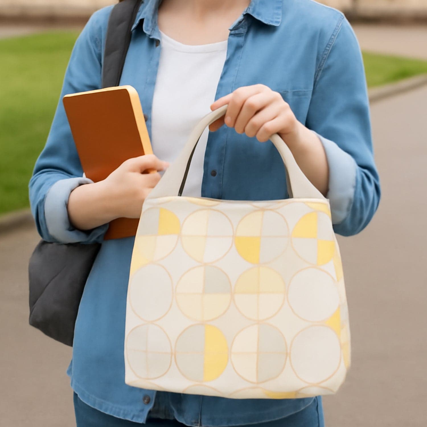 Lunch Bag for Women Men Insulated Lunch Bag (1 Pc / Mix Color) thumbnail 4