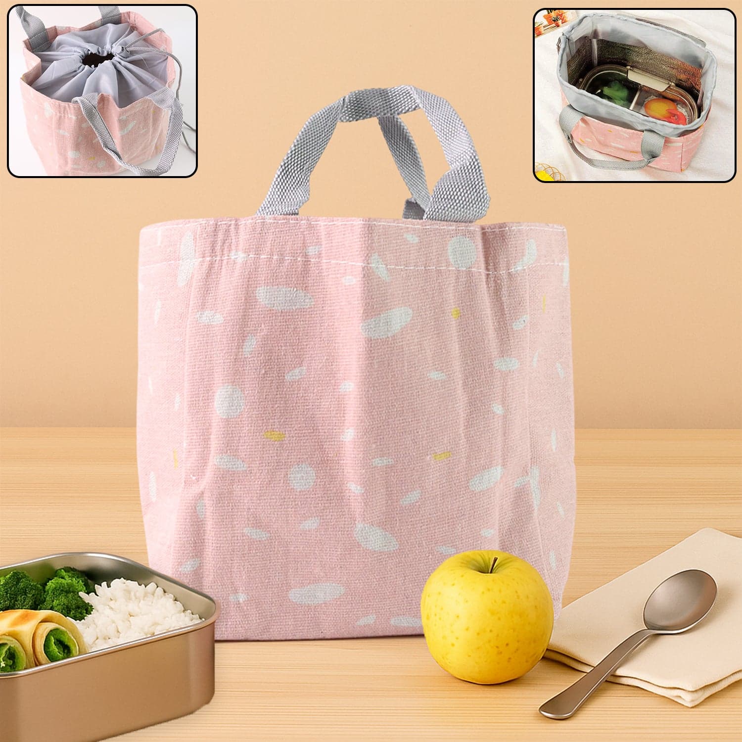 Lunch Bag for Women Men Insulated Lunch Bag (1 Pc / Mix Color & Design) thumbnail 1