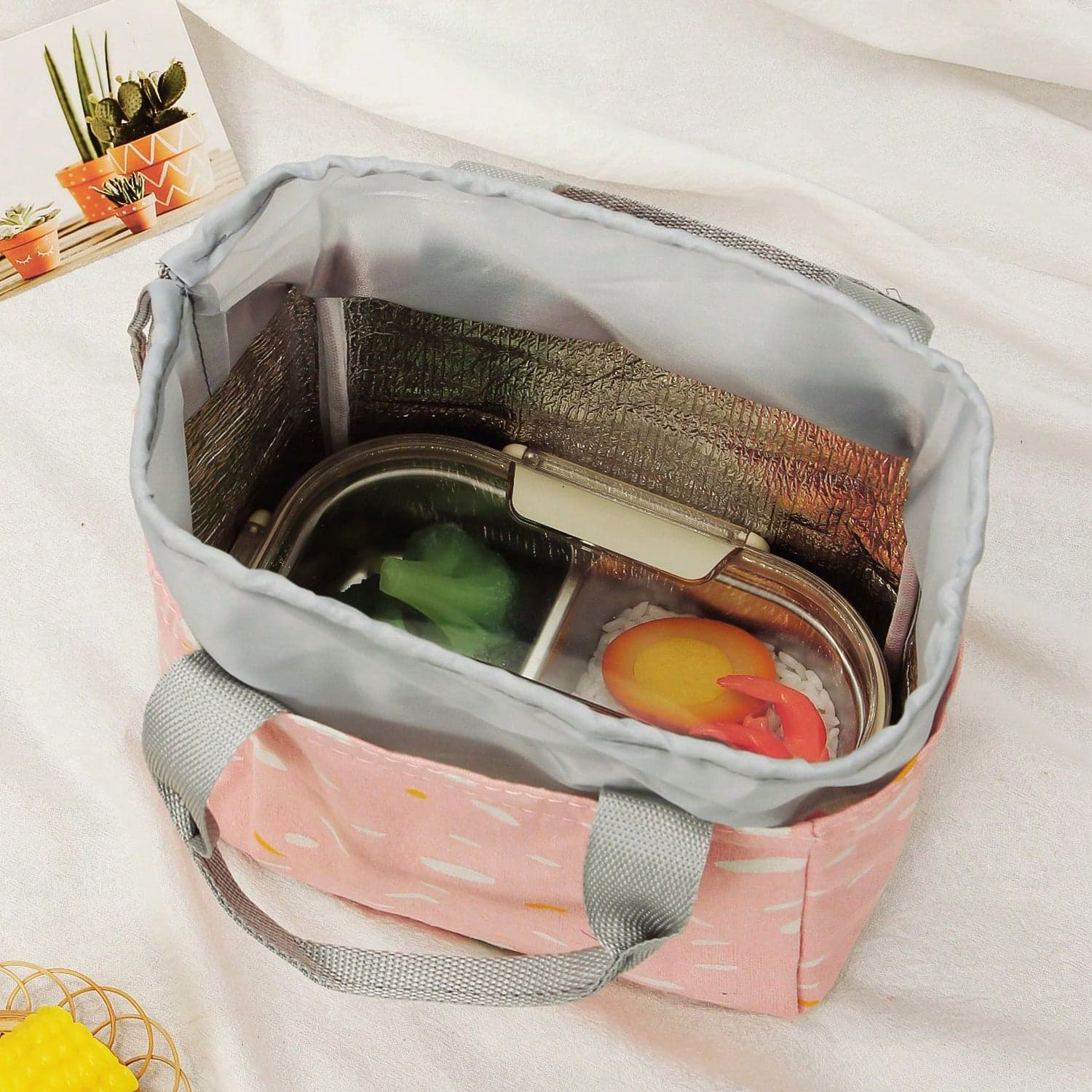 Lunch Bag for Women Men Insulated Lunch Bag (1 Pc / Mix Color & Design) thumbnail 6