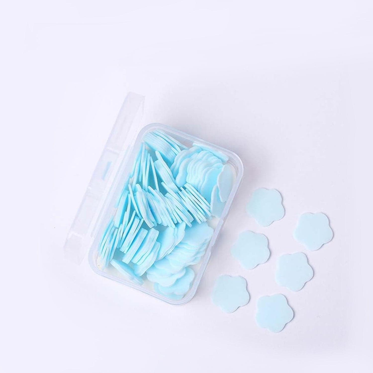 Mini Portable Travel Soap Paper Sheets Flower Shape (100 Pcs Set Approx / Mix Color) thumbnail 7