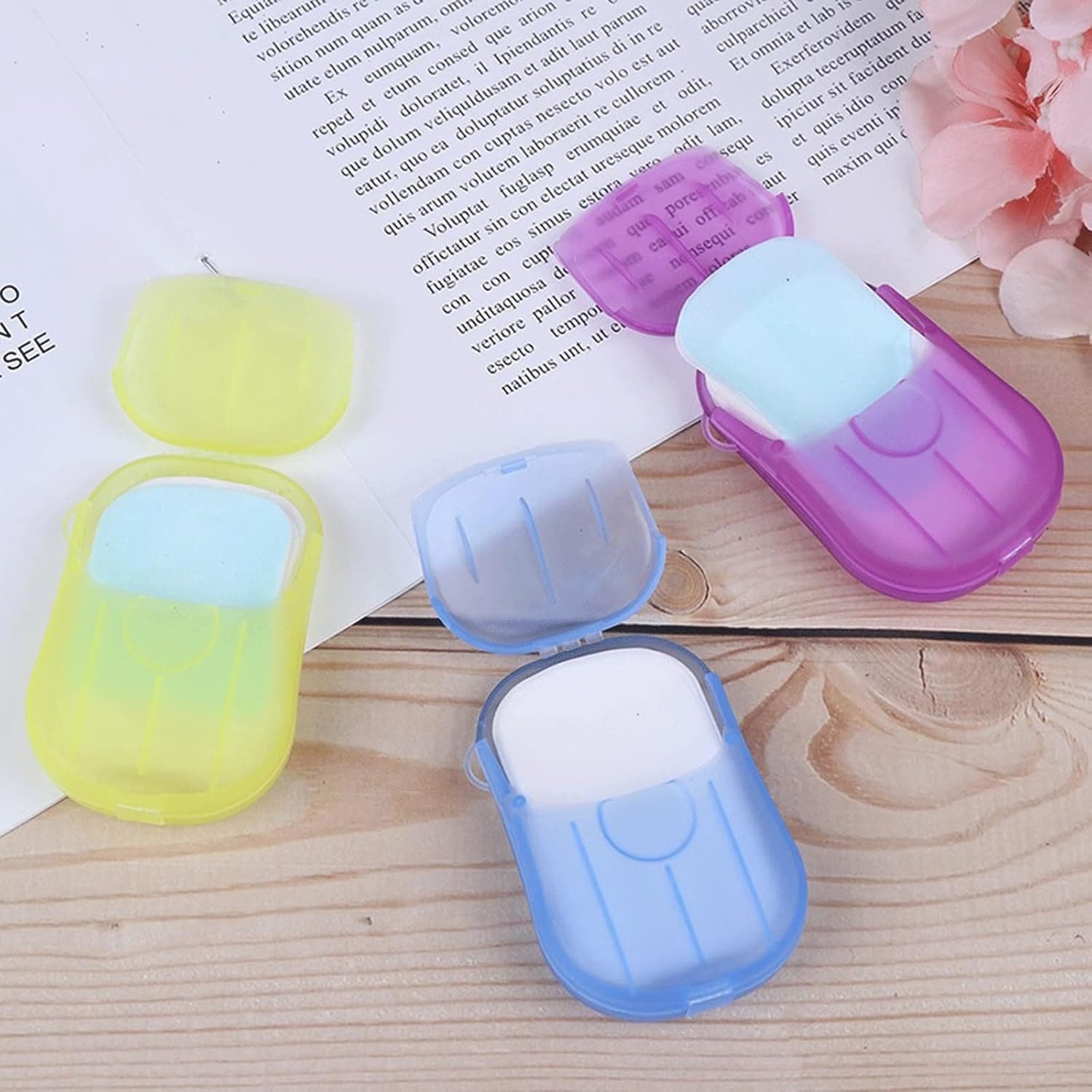 Travel Paper Soap Sheet with Mini Box (20 Sheets in a Pack Approx / Mix Color) thumbnail 7