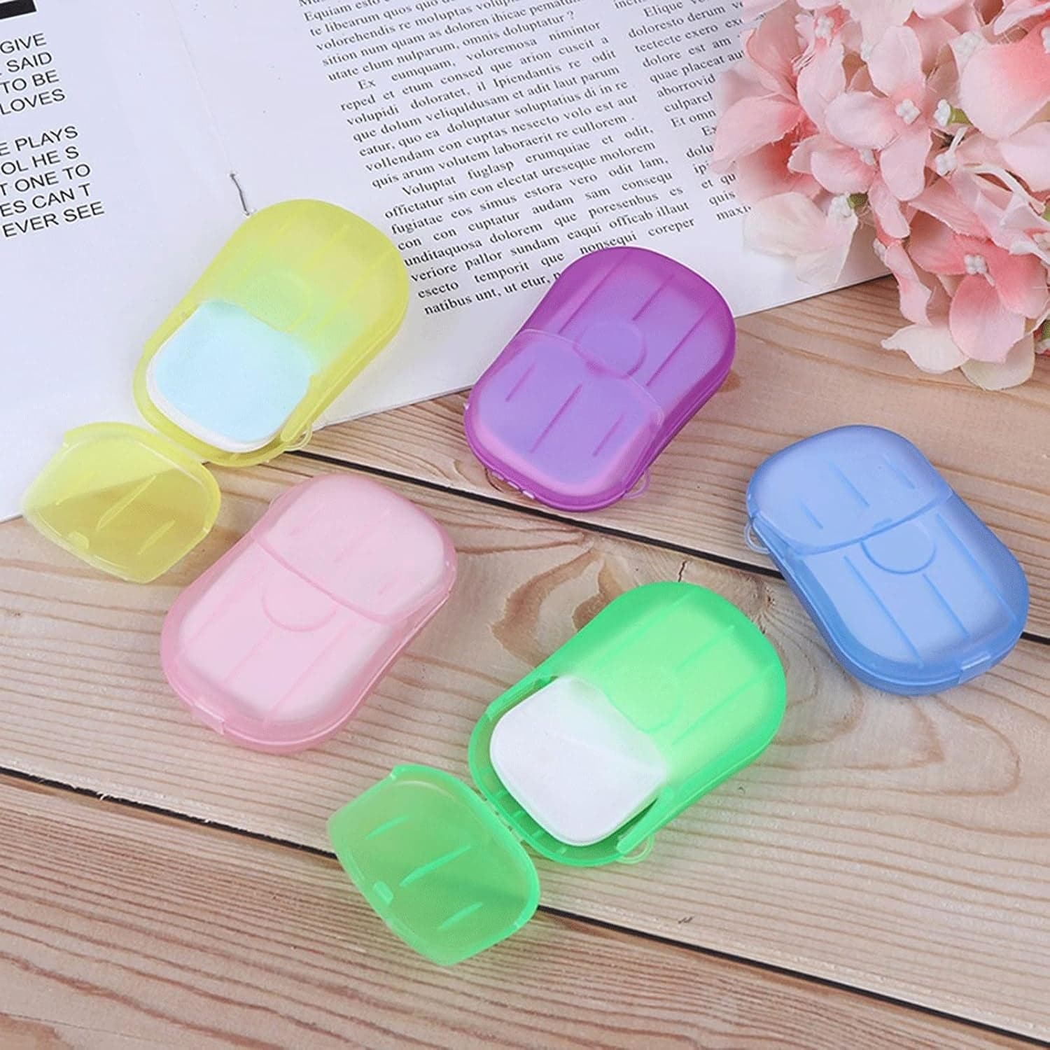 Travel Paper Soap Sheet with Mini Box (20 Sheets in a Pack Approx / Mix Color) thumbnail 9