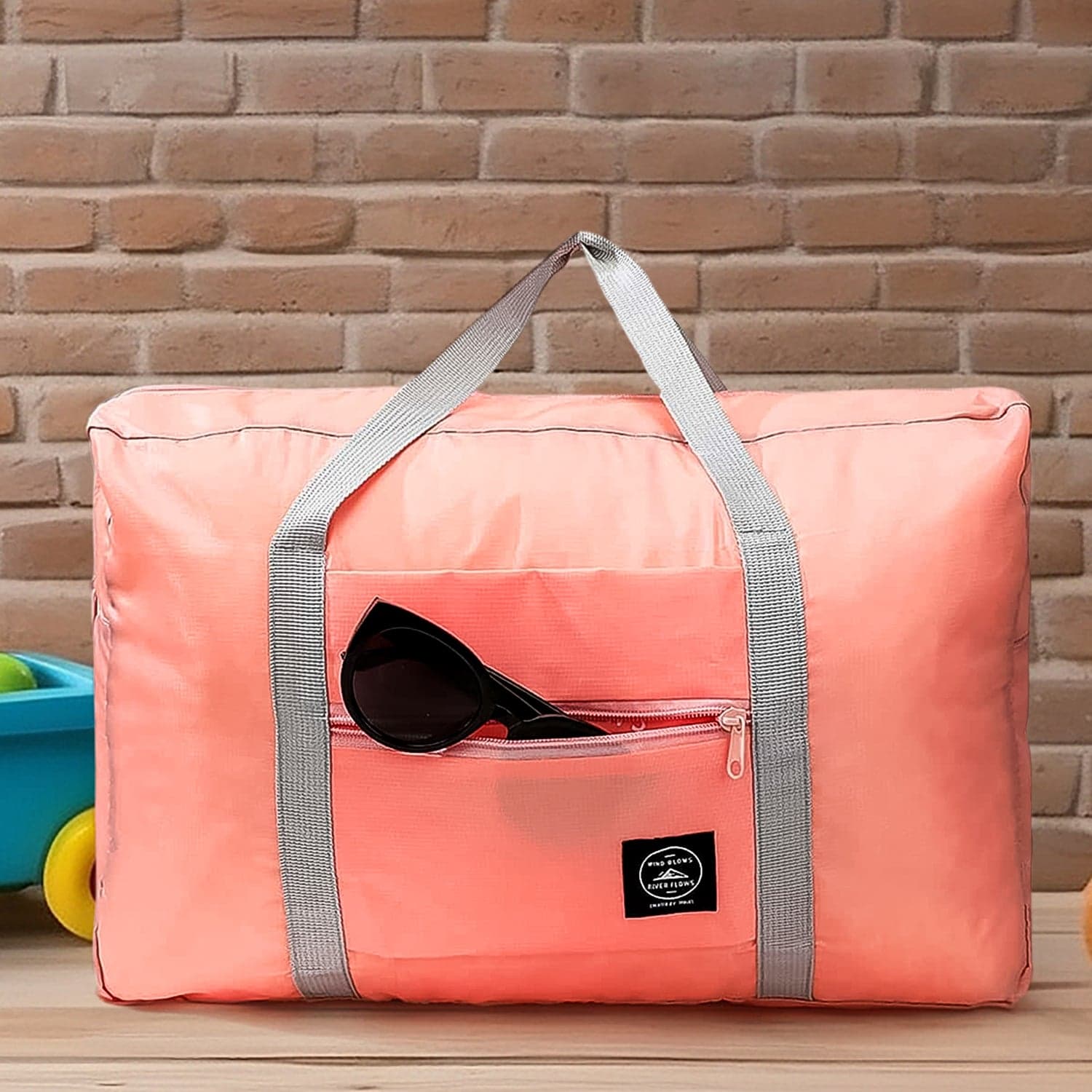 Large Capacity Luggage Bag, Foldable Waterproof Travel Bag (1 Pc / Mix Color) thumbnail 4