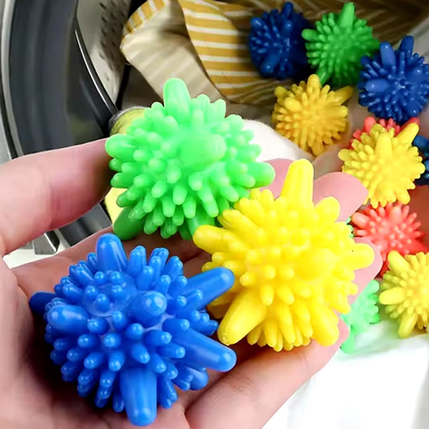 Soft Star Washing Machine, Laundry Dryer Balls Laundry Ball (4 Pcs / Multi Color) thumbnail 4