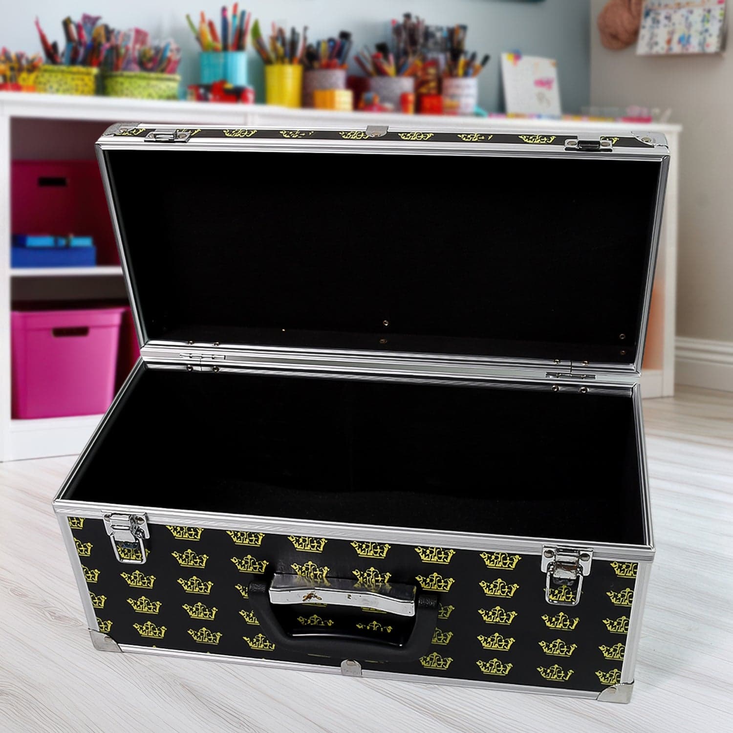 Wooden & Aluminium Multipurpose Portable Suitcase Travel Tool Box (38—17—18 Cm / 1 Pc) thumbnail 4