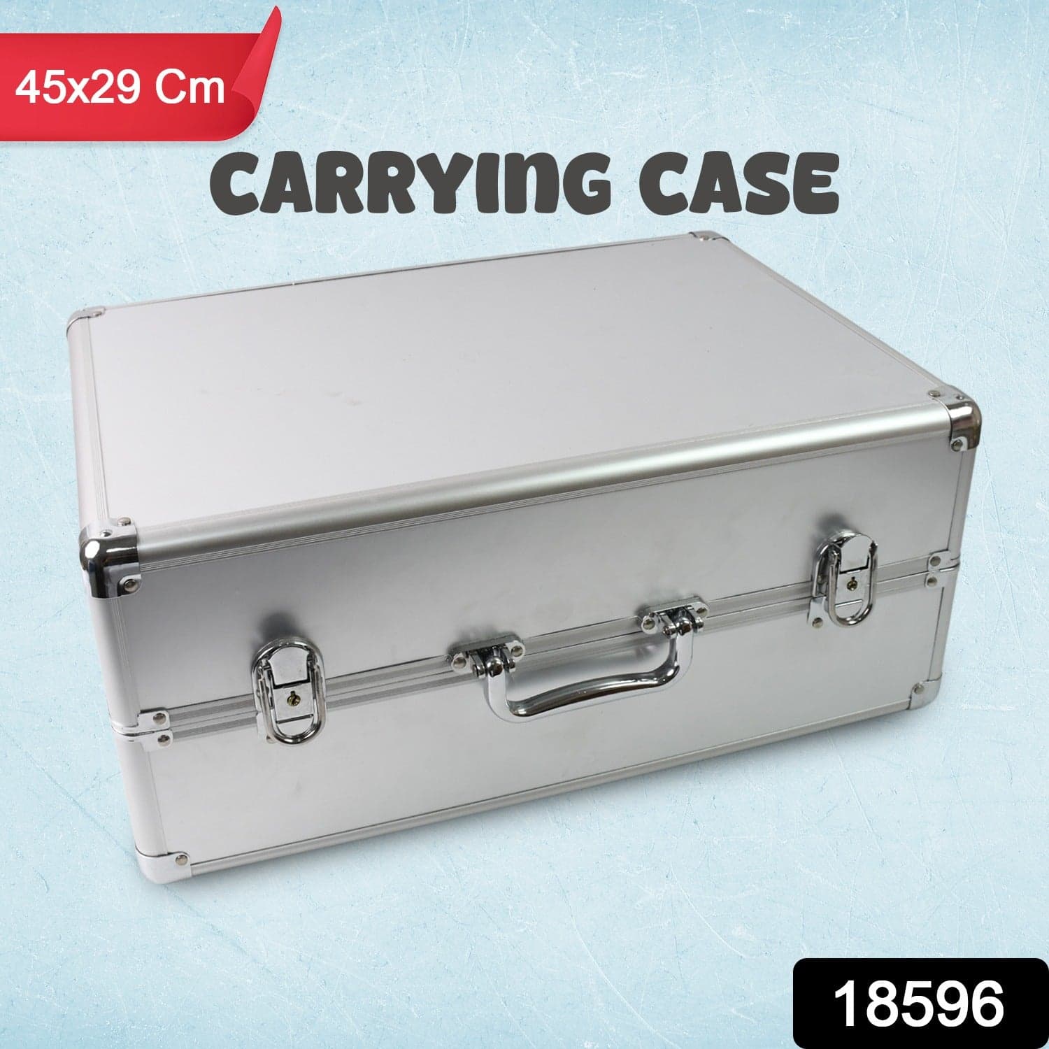 Aluminium & Wooden Multipurpose Portable Suitcase Travel Tool Box With 2 Keys For Lock (45—29—20 Cm / 1 Pc) thumbnail 2