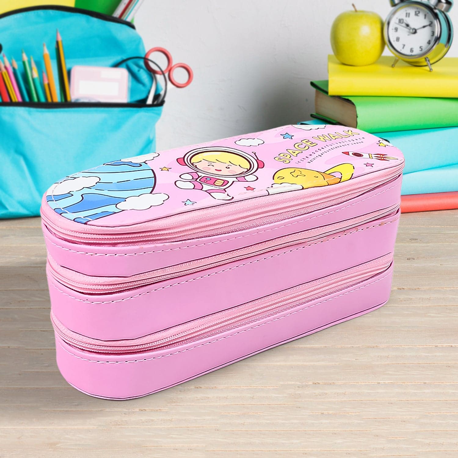 3 Layer Large Capacity With Multi-Functional Pencil Case (1 Pc) thumbnail 1