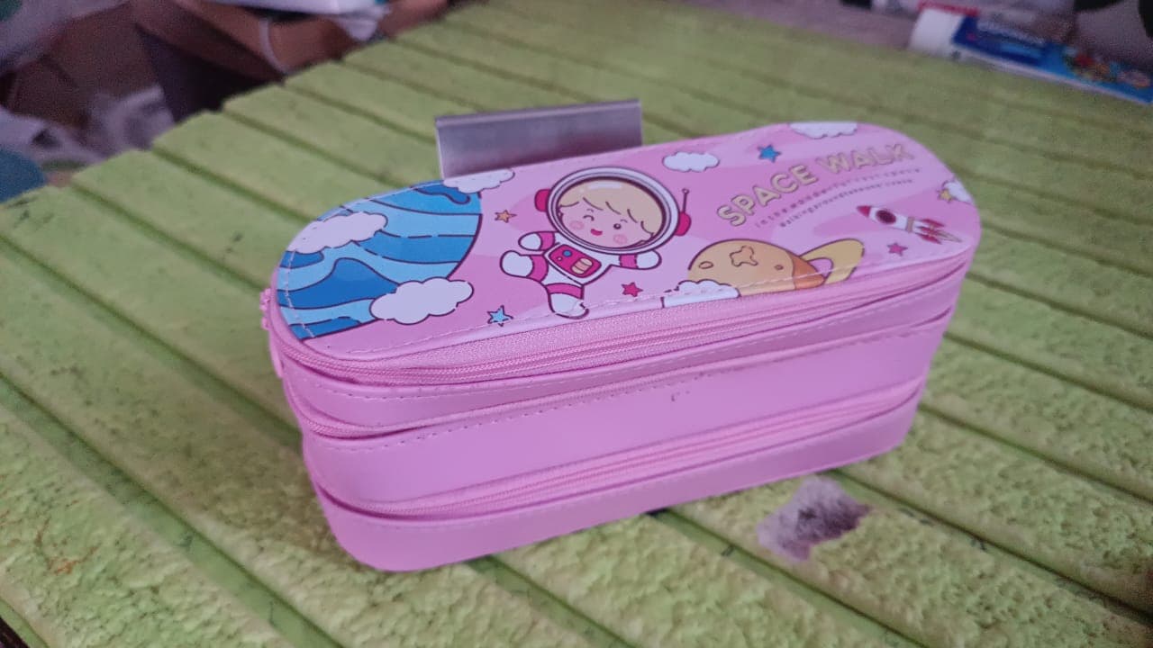 3 Layer Large Capacity With Multi-Functional Pencil Case (1 Pc) thumbnail 7