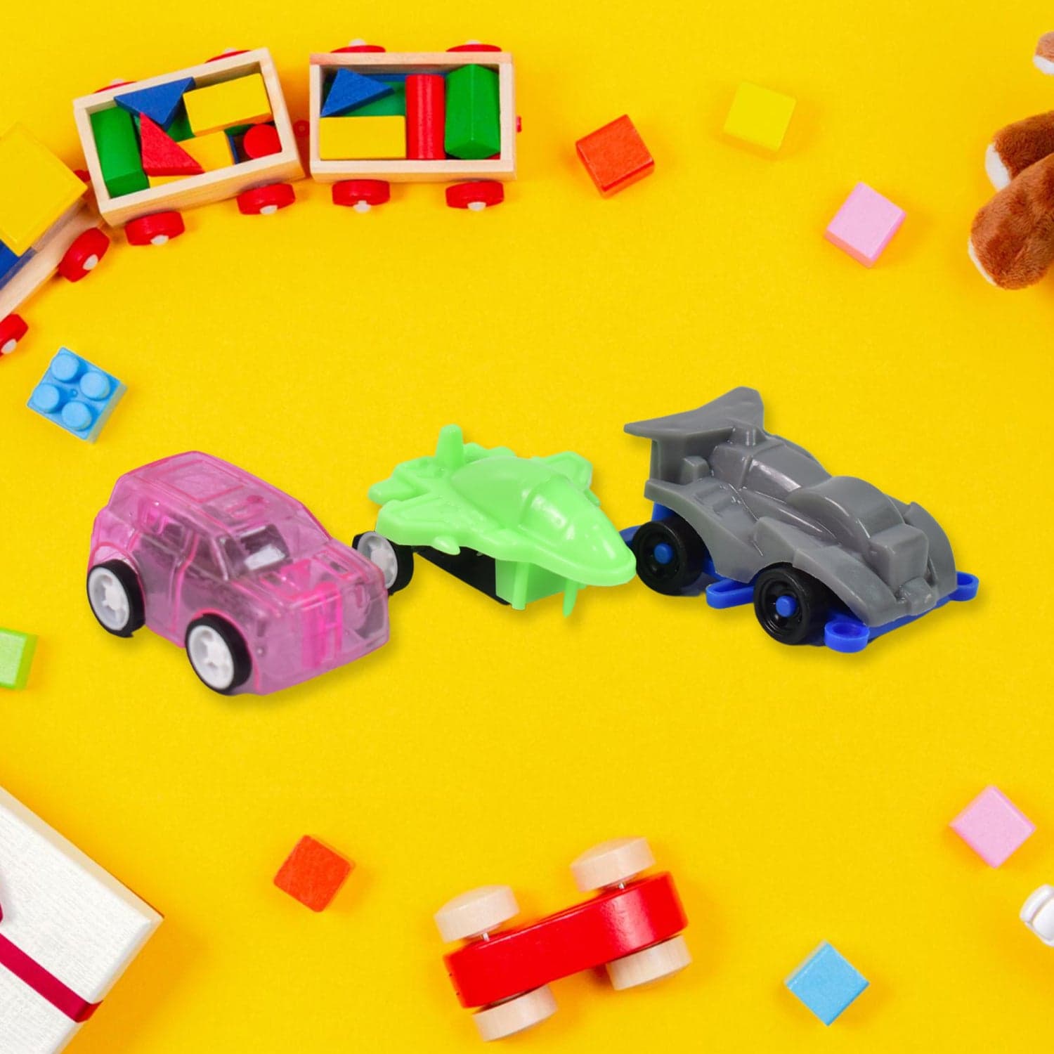 Mini Pull Back Car & Aeroplane Plastic Pull Back Car Cartoon Toys (12 Pcs Set) thumbnail 3