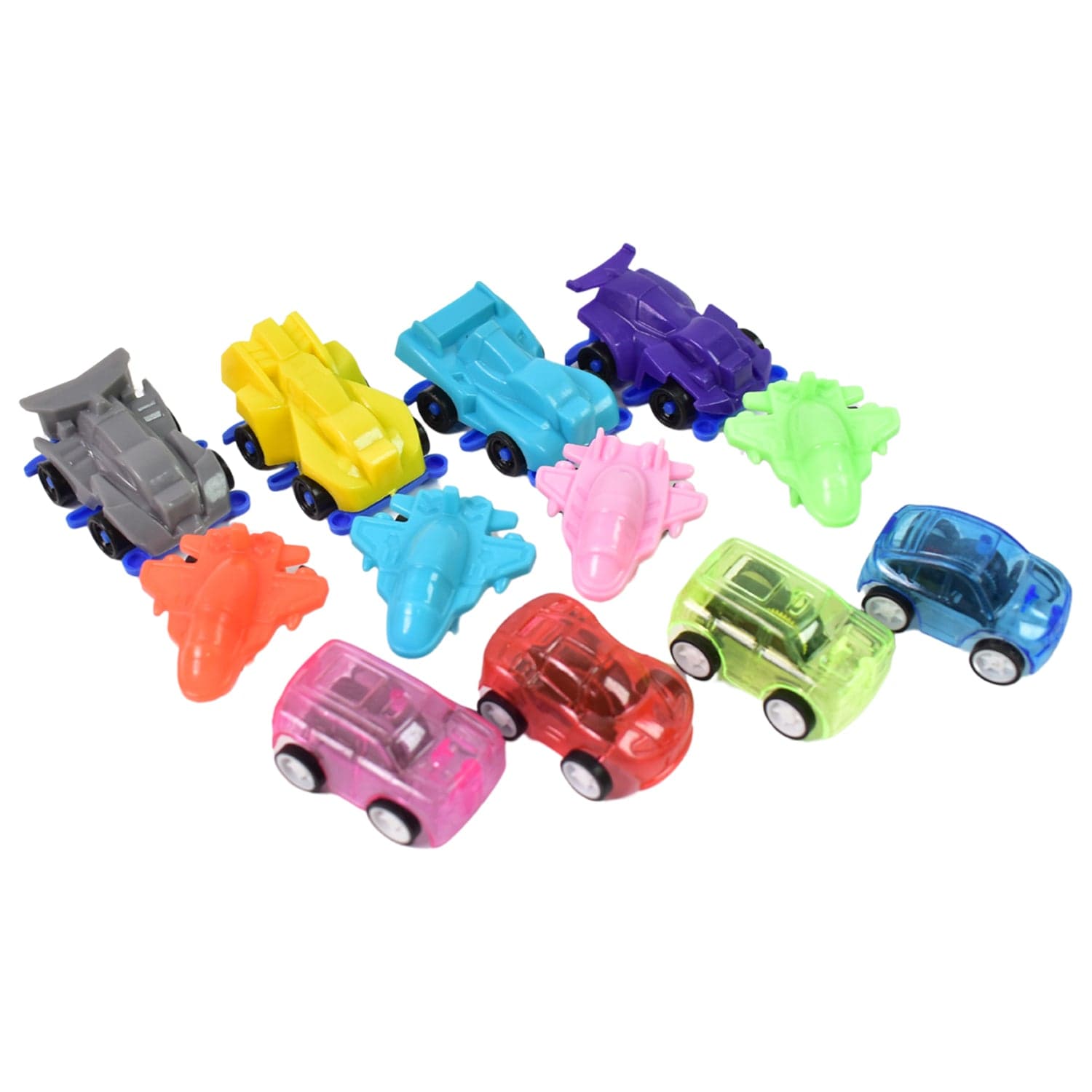 Mini Pull Back Car & Aeroplane Plastic Pull Back Car Cartoon Toys (12 Pcs Set) thumbnail 5