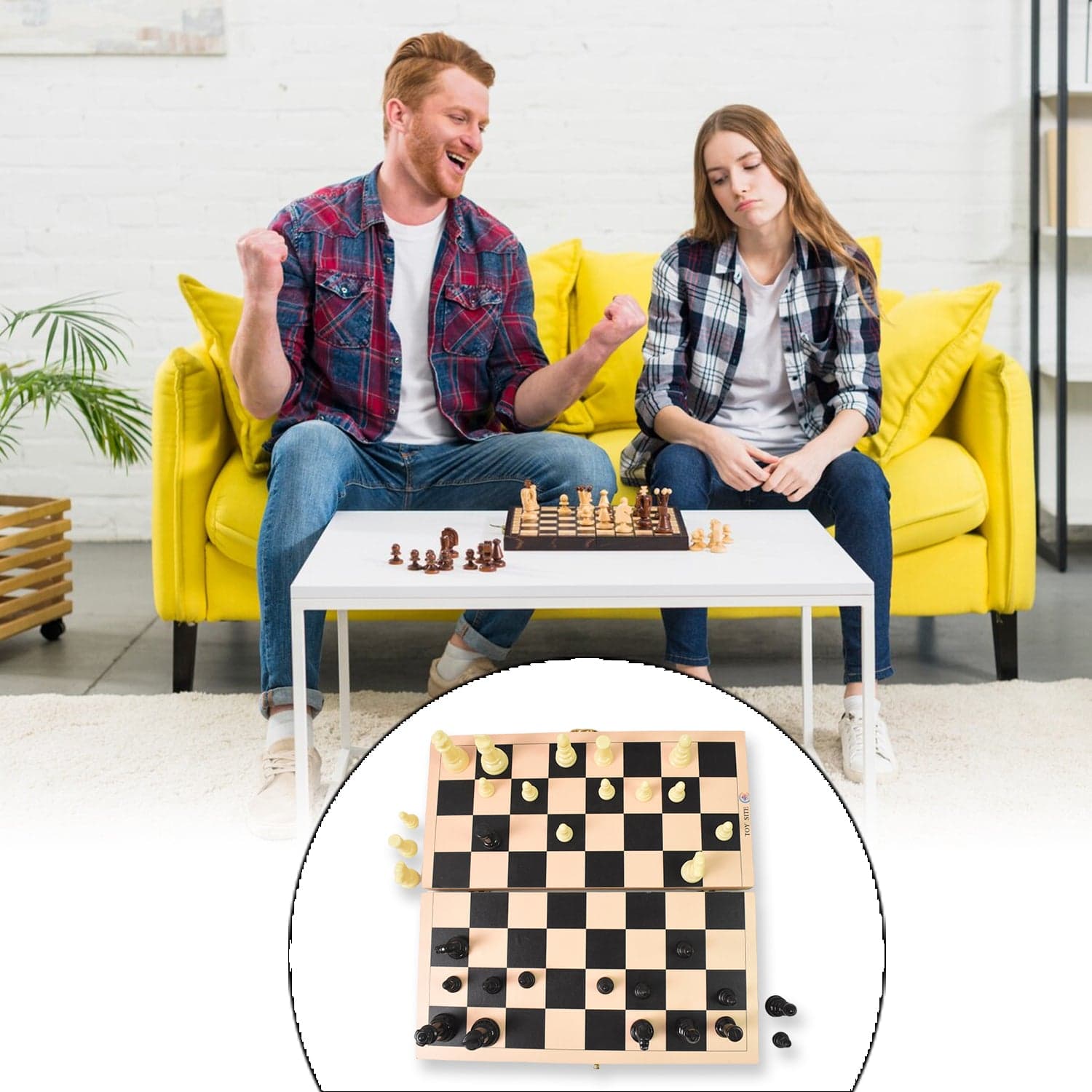 Folding Wooden Chess Board Set (30 — 30 Cm / 1 Set) thumbnail 3