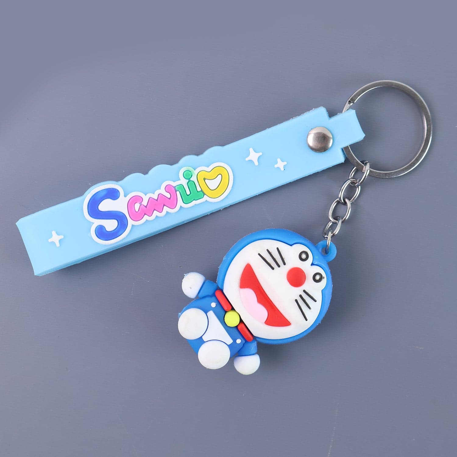 Cute Cartoon Silicone 3D Key Chain with Metal Hook & Strap (Pack of 1 / Mix Design) thumbnail 3