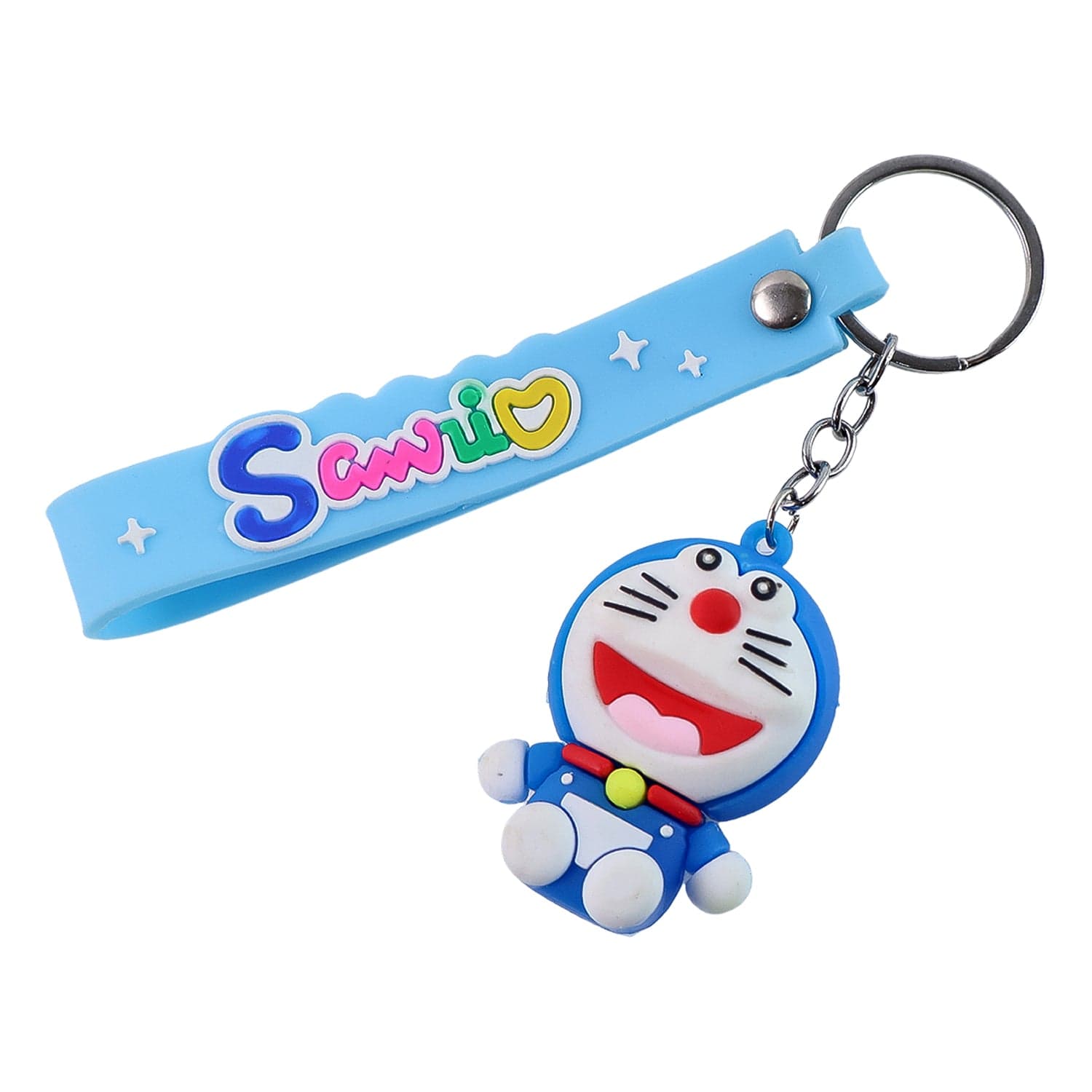 Cute Cartoon Silicone 3D Key Chain with Metal Hook & Strap (Pack of 1 / Mix Design) thumbnail 5