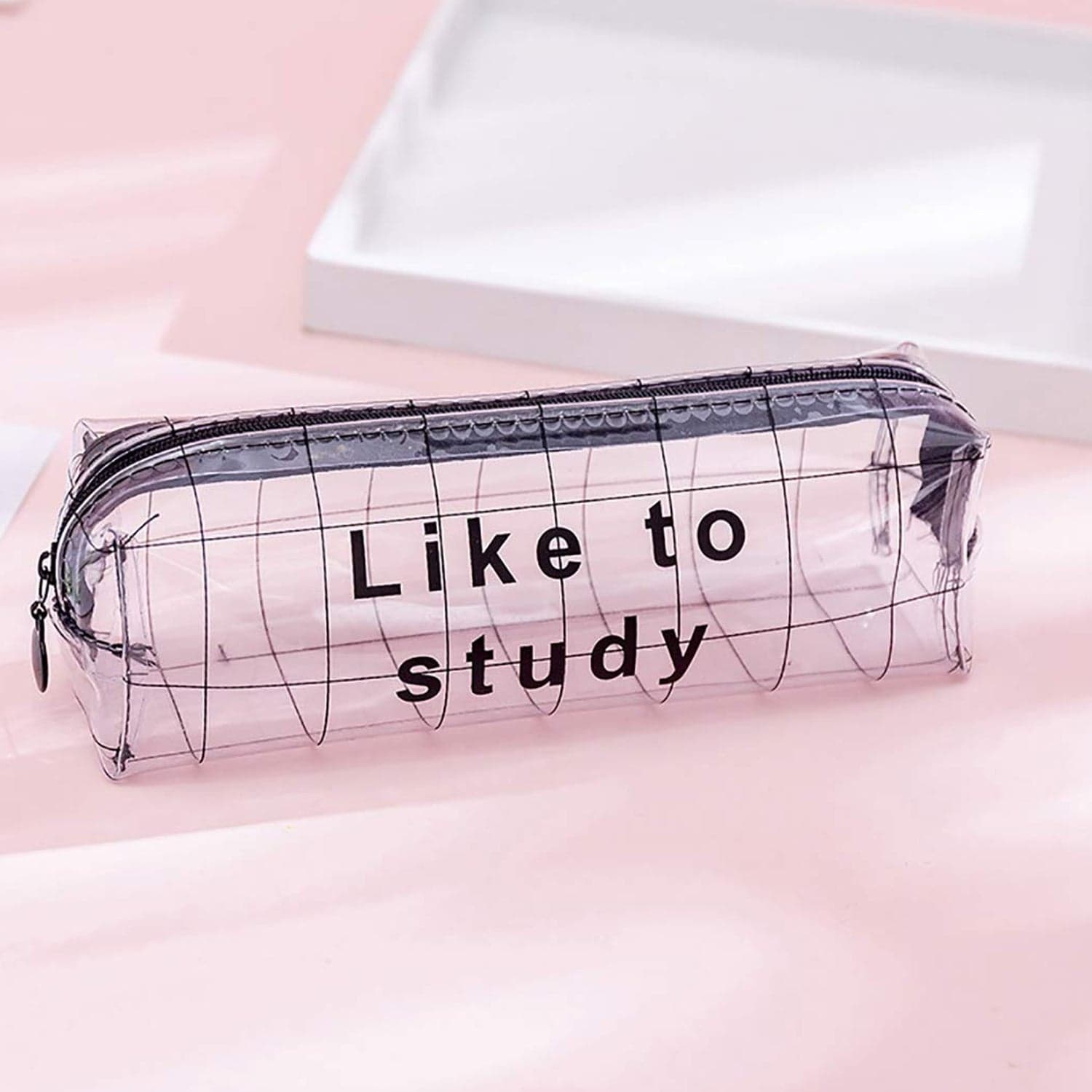 Transparent Pencil Pouch With Zipper (1 Pc) thumbnail 6