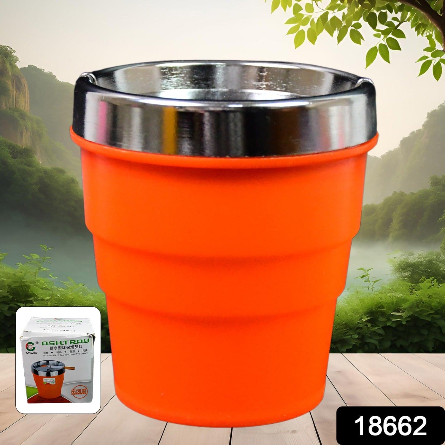 Plastic Car Ashtray Holder Cup with Lid (1 Pc) thumbnail 2